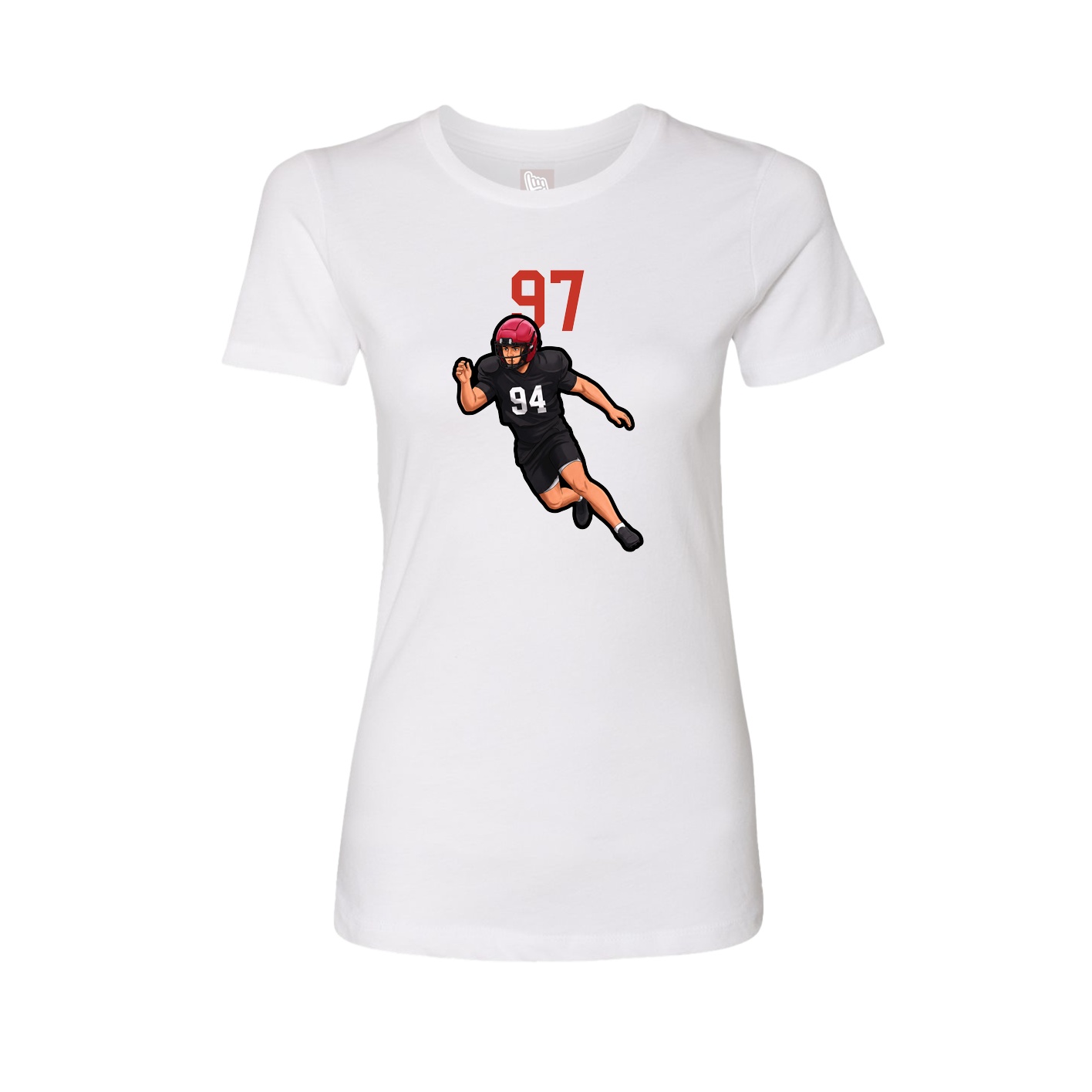 Womens Tee — Number Top in White