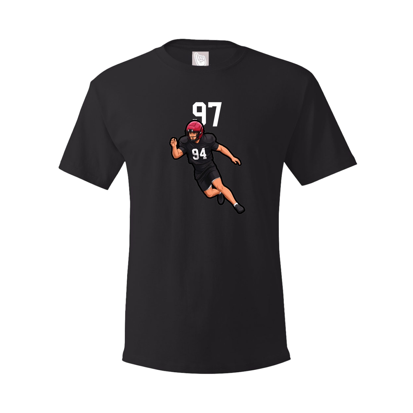 Youth Tee — Number Top in Black