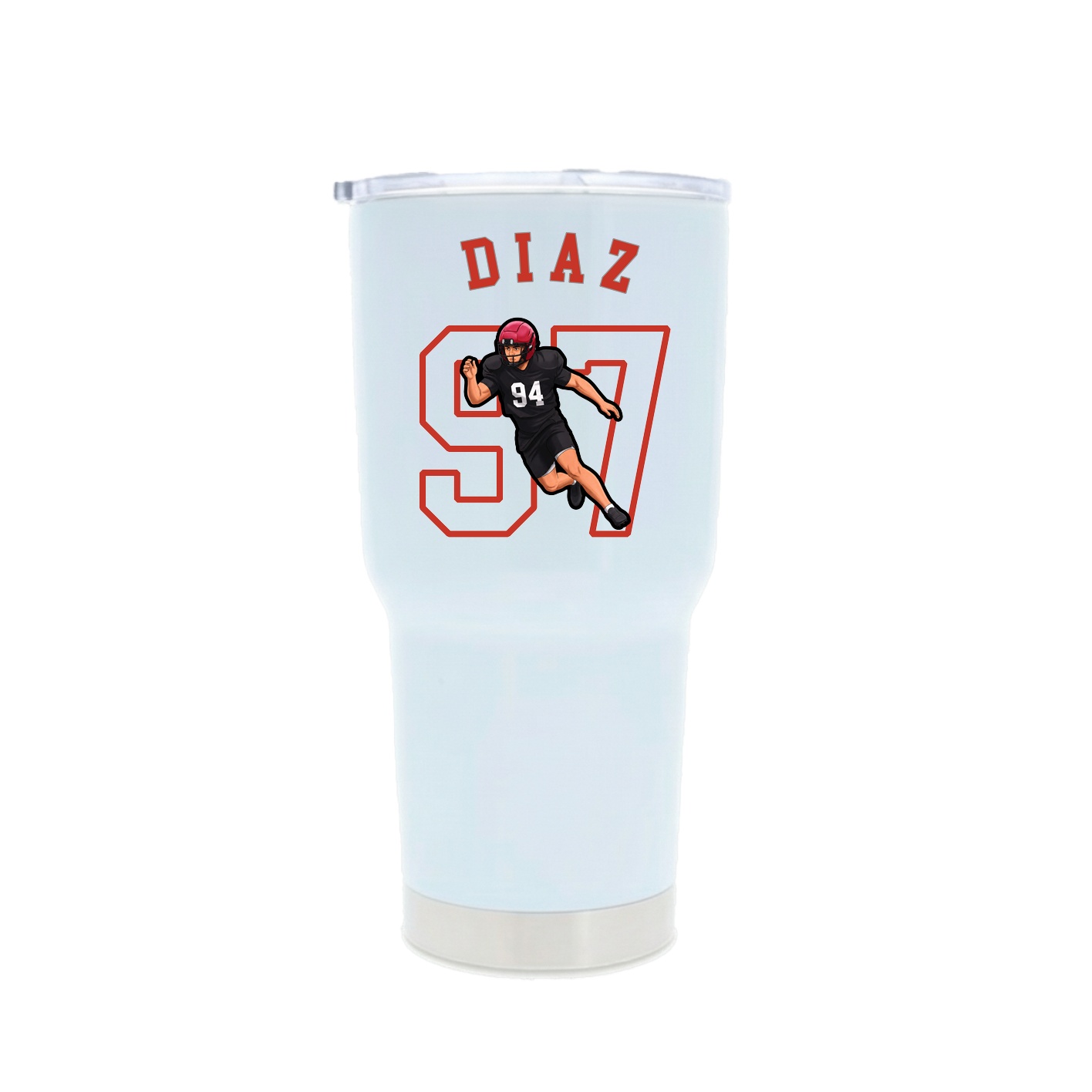 30oz Stainless Steel Tumbler — Shirsey Arch in White