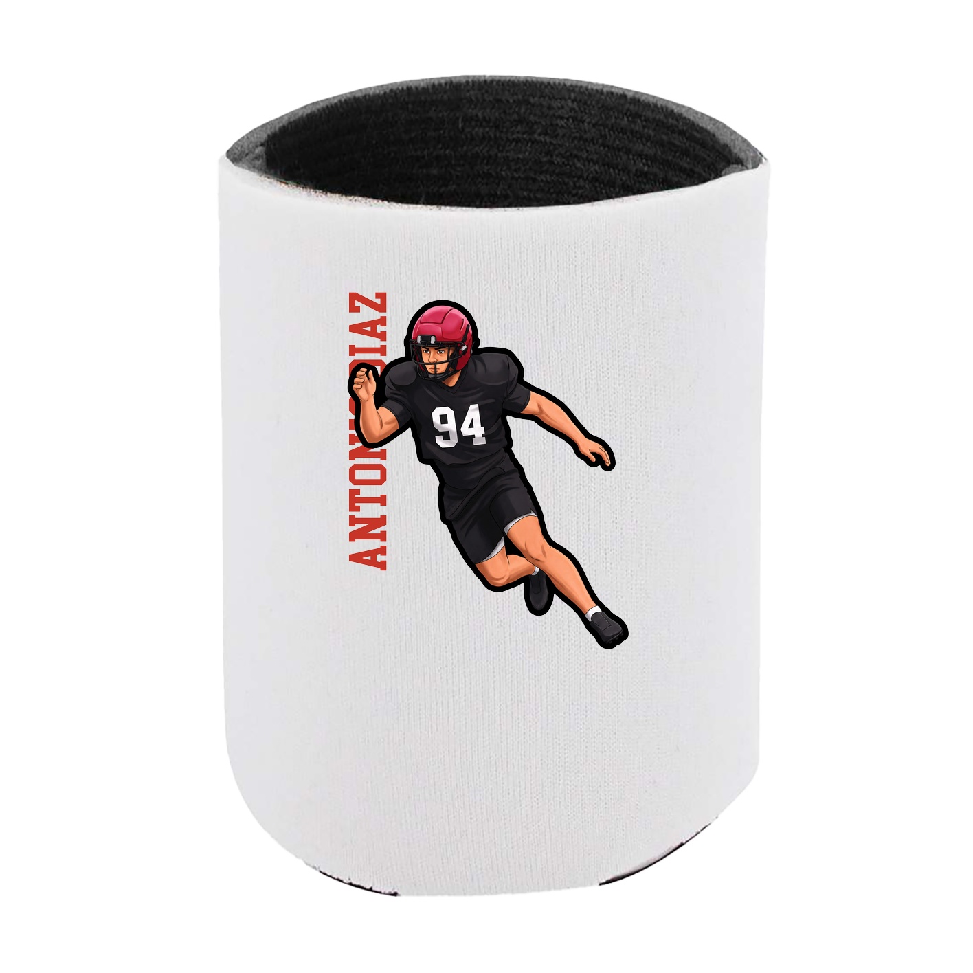 Can Holder — Name Vertical in White
