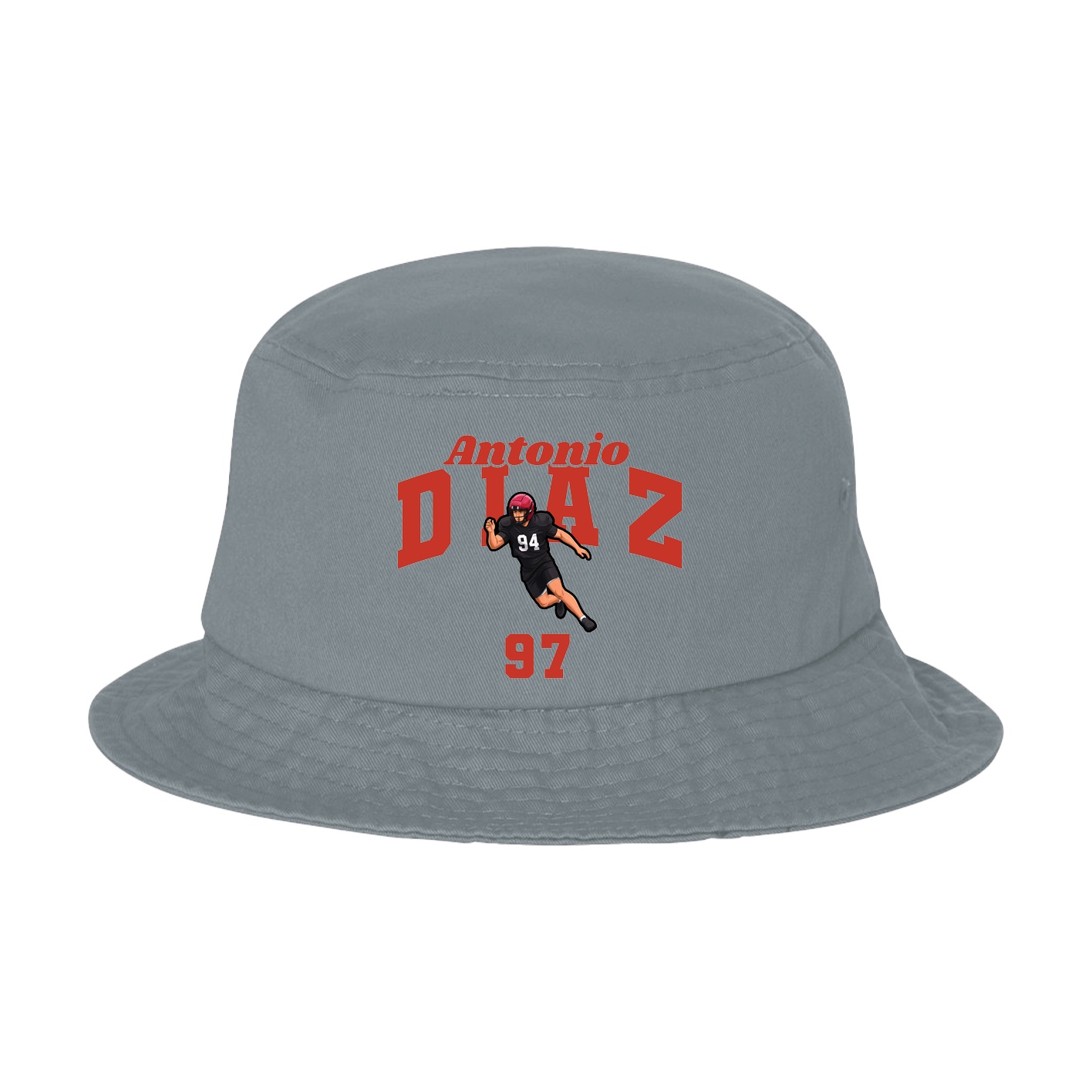 Bucket Cap — Signature Arch in Grey