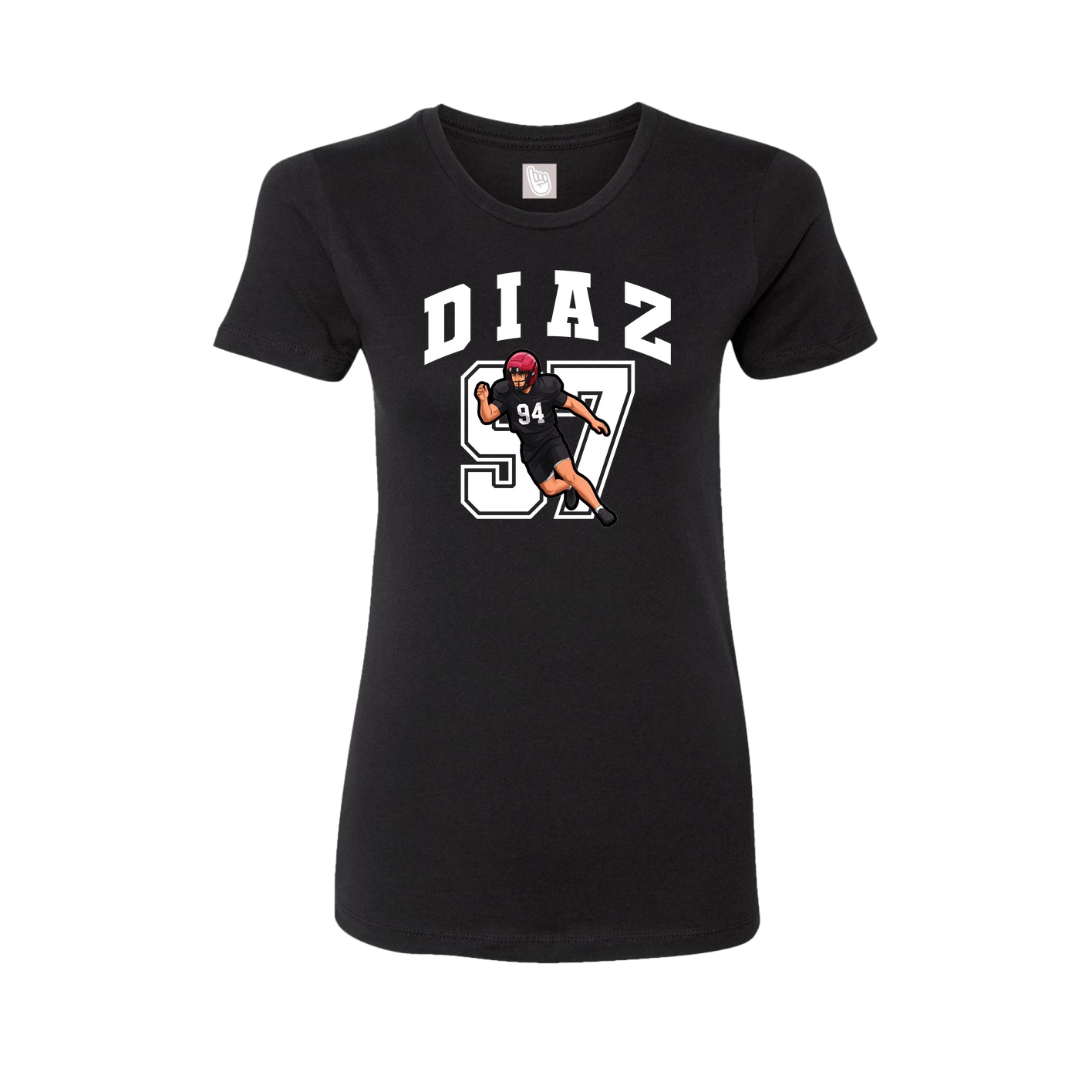 Womens Tee — Number in Black