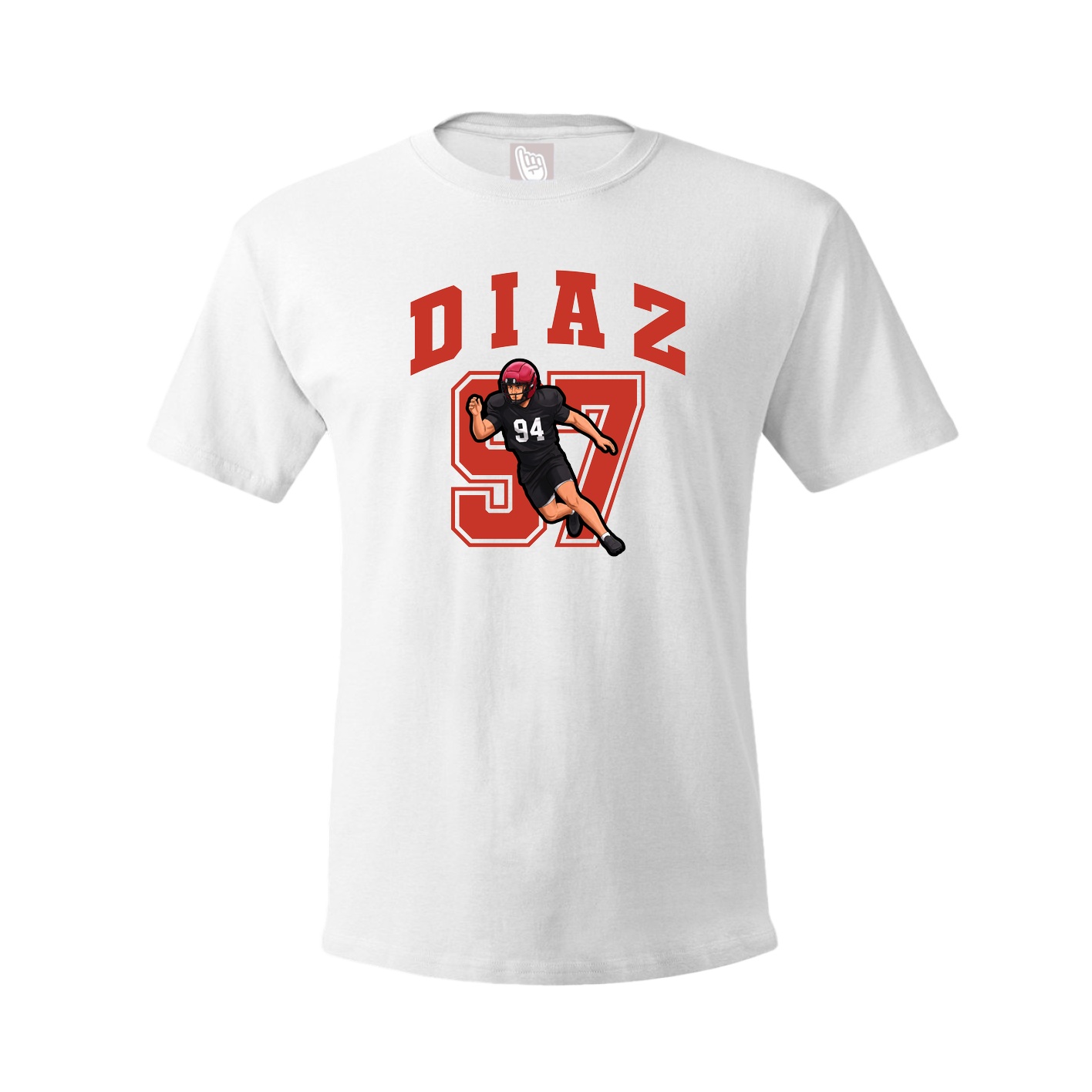 Youth Tee — Number in White