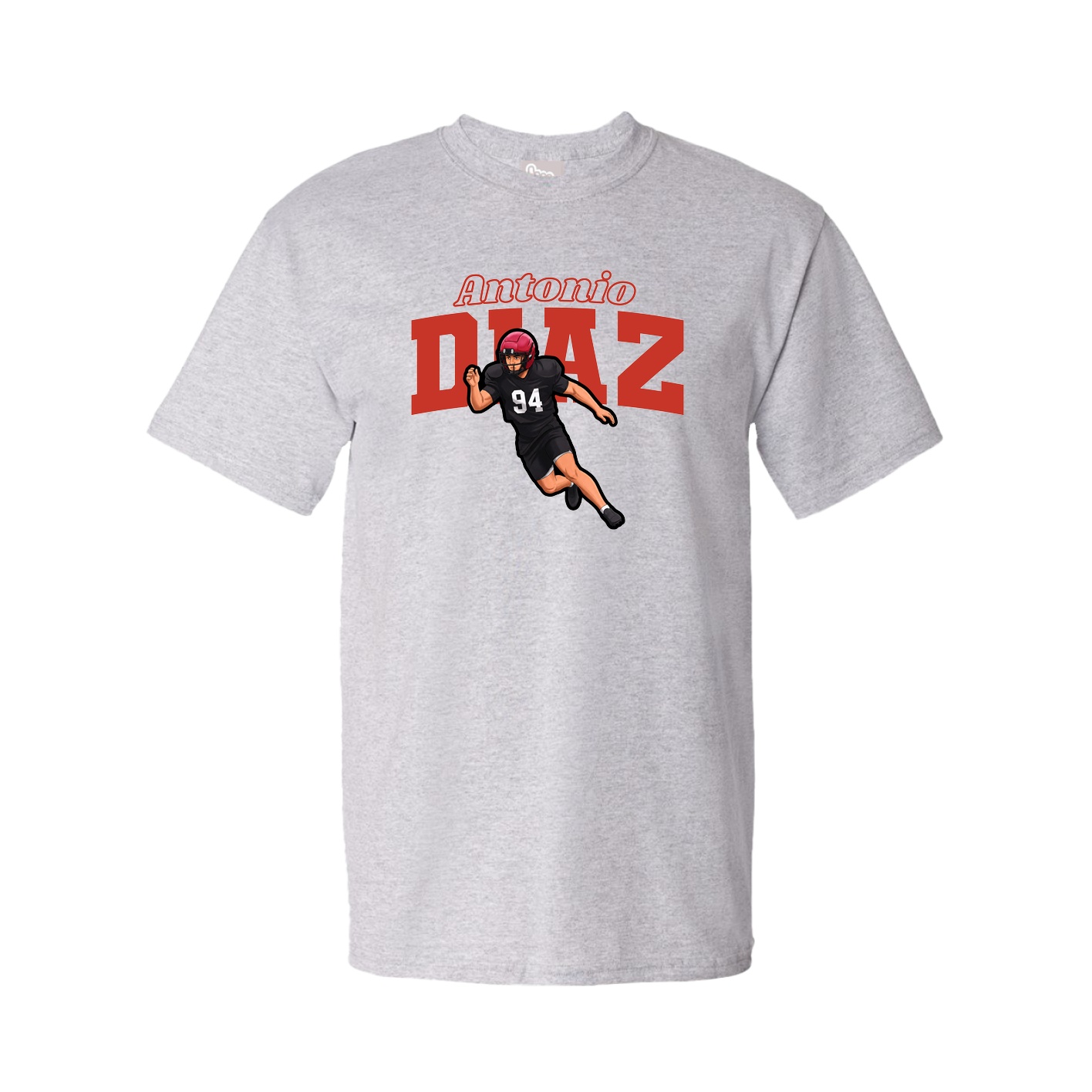 Youth Tee — Name Arch in Grey