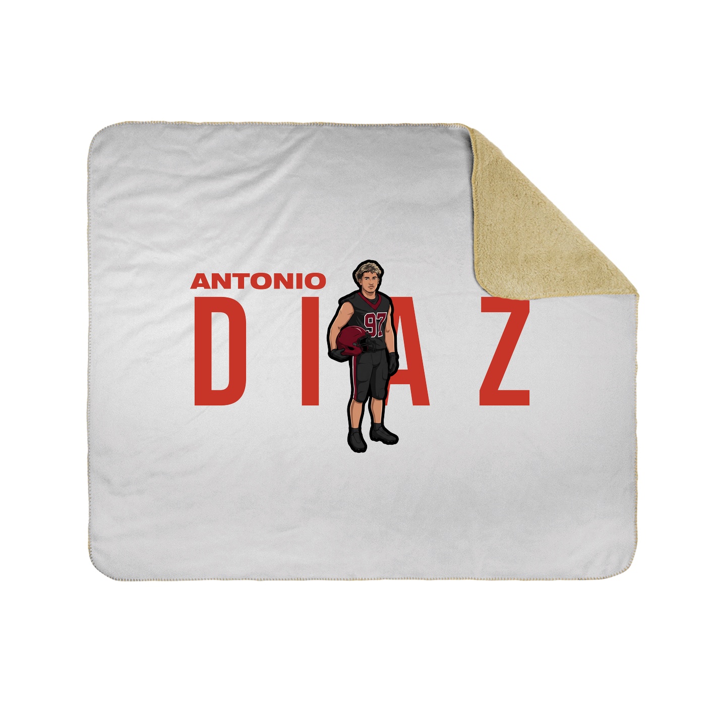 Throw Blanket — Player Name in White