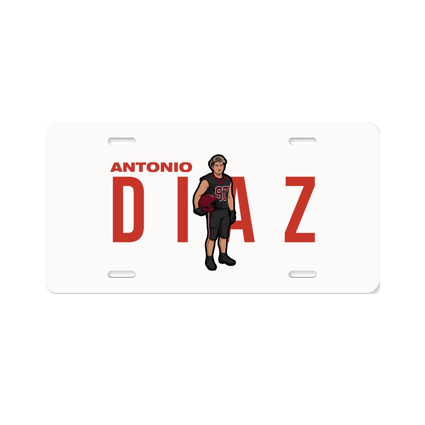 License Plate — Player Name in Classic