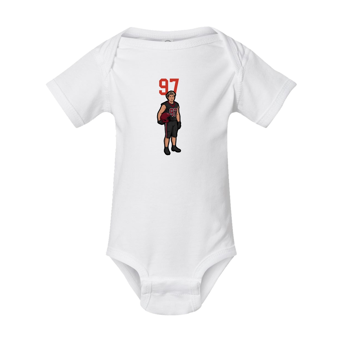 Baby Onesie — Number Top in White