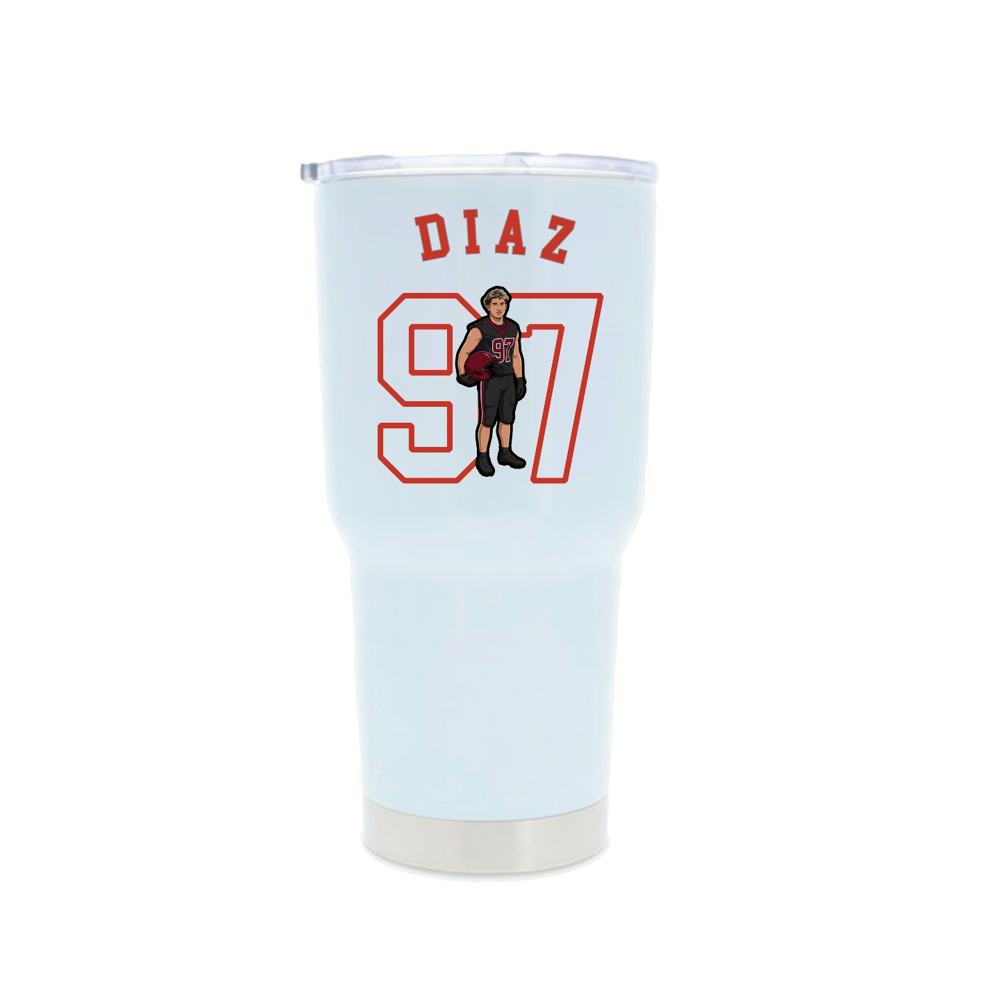 30oz Stainless Steel Tumbler — Shirsey Arch in White
