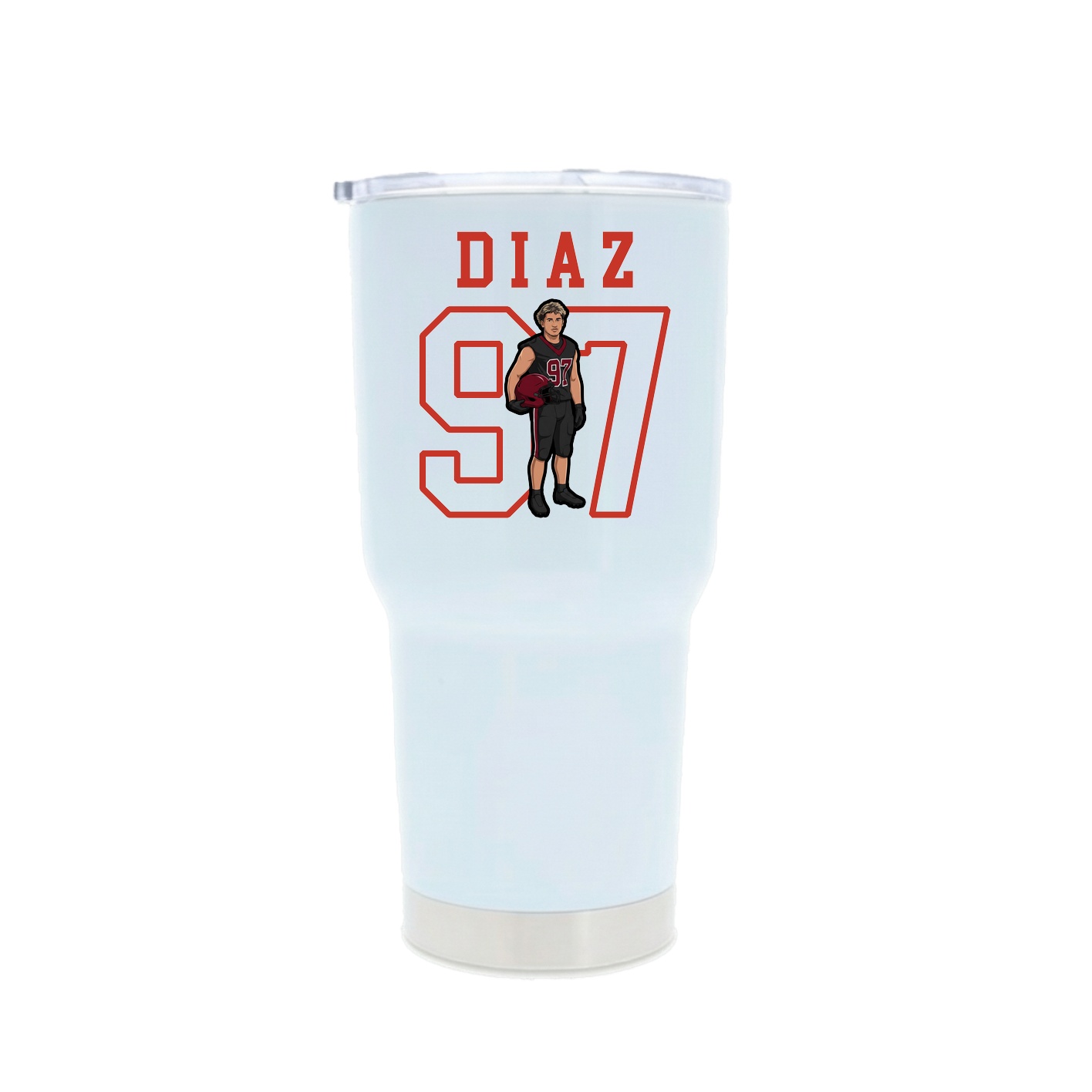 30oz Stainless Steel Tumbler — Shirsey in White