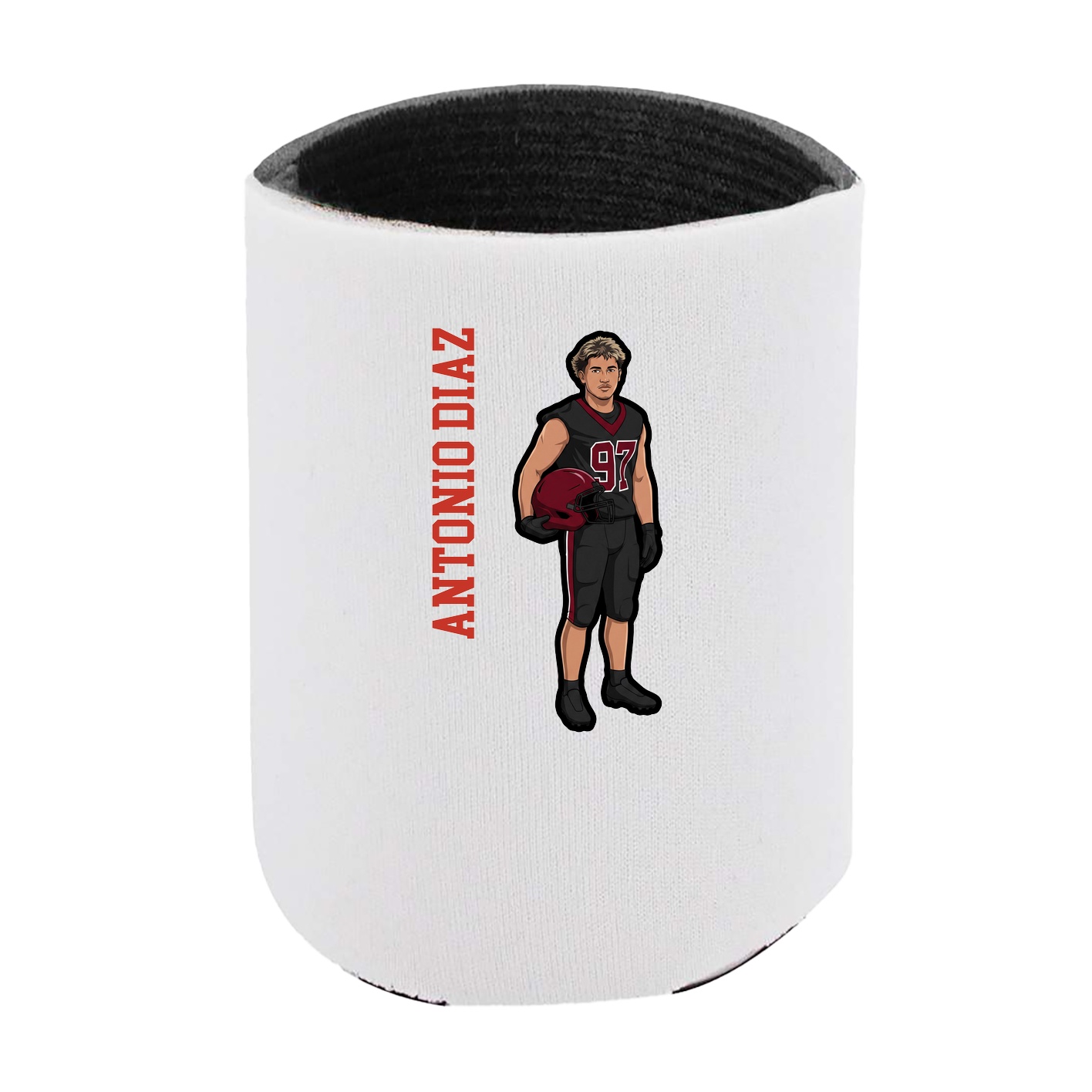 Can Holder — Name Vertical in White