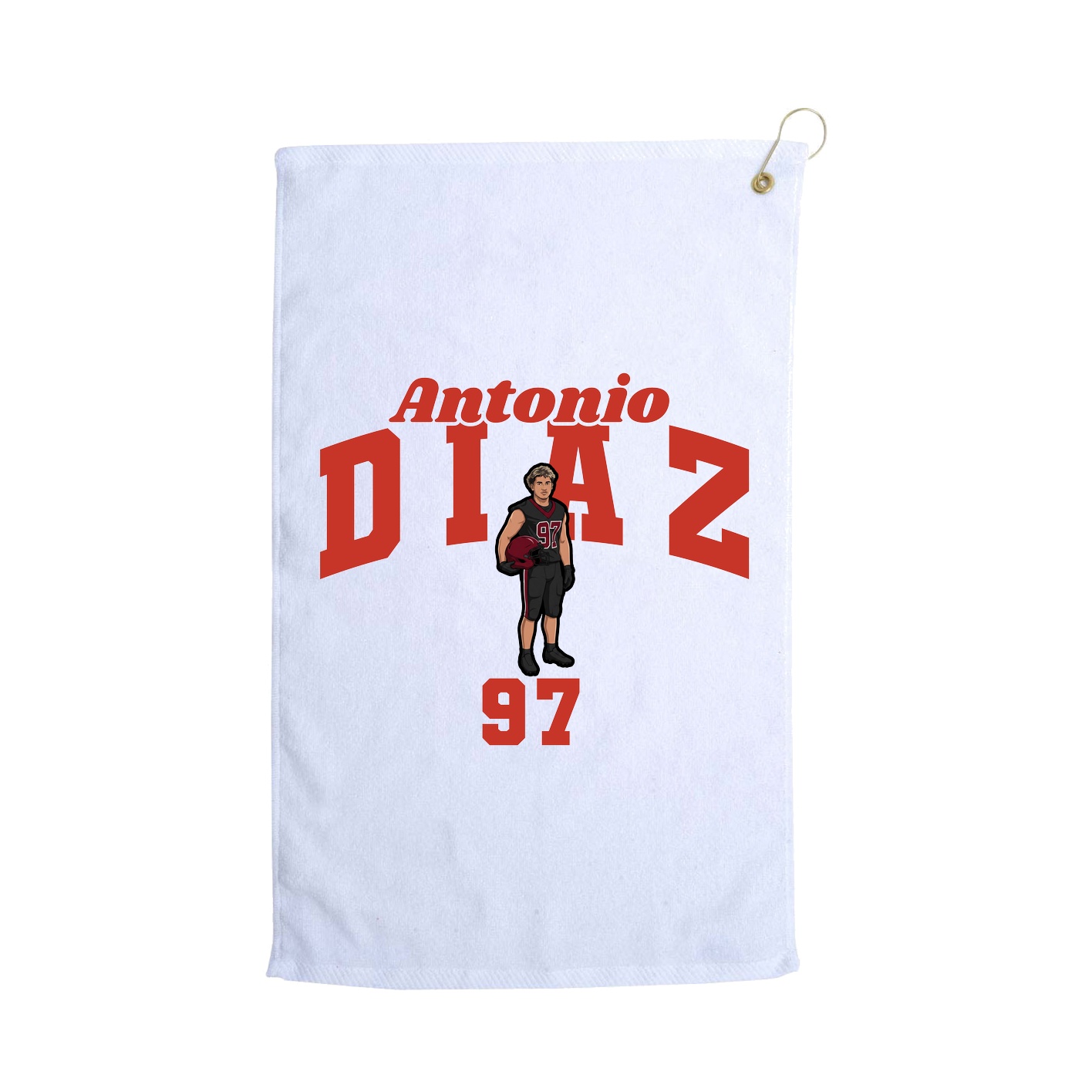 Golf Towel — Signature Arch in White