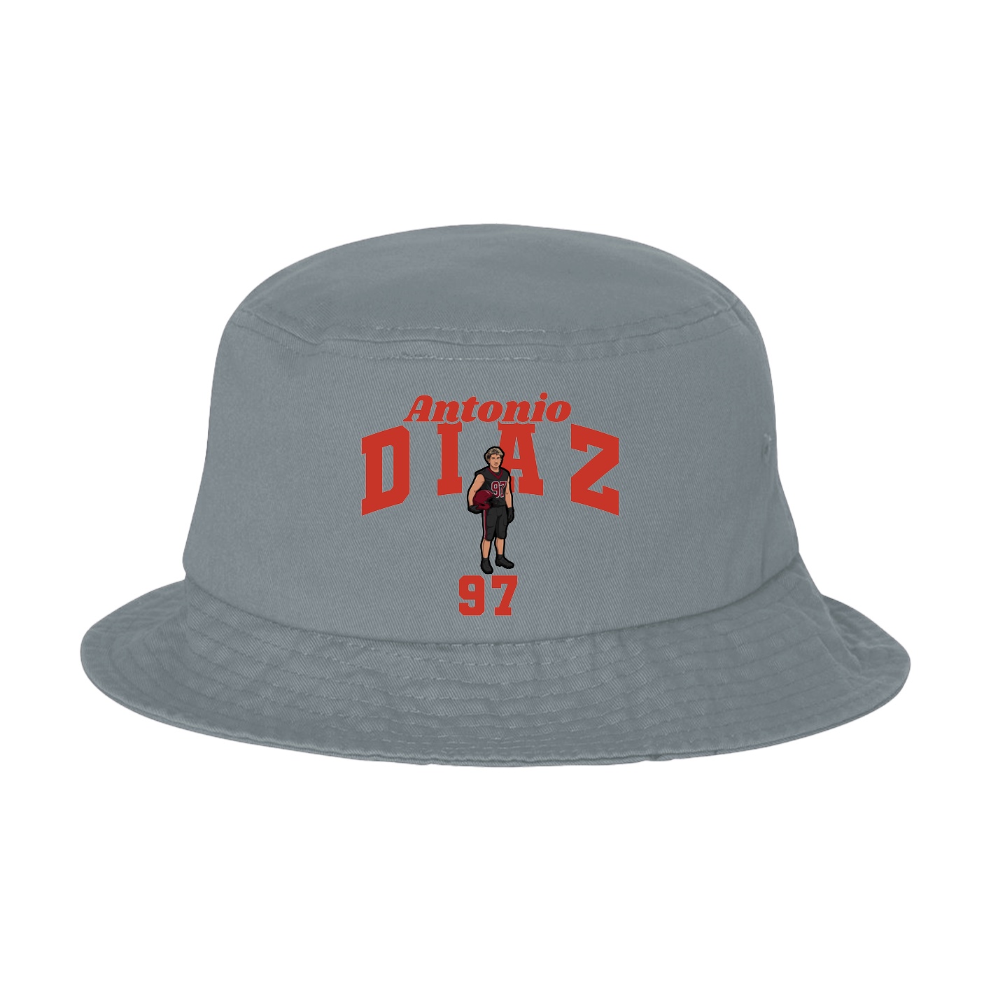 Bucket Cap — Signature Arch in Grey