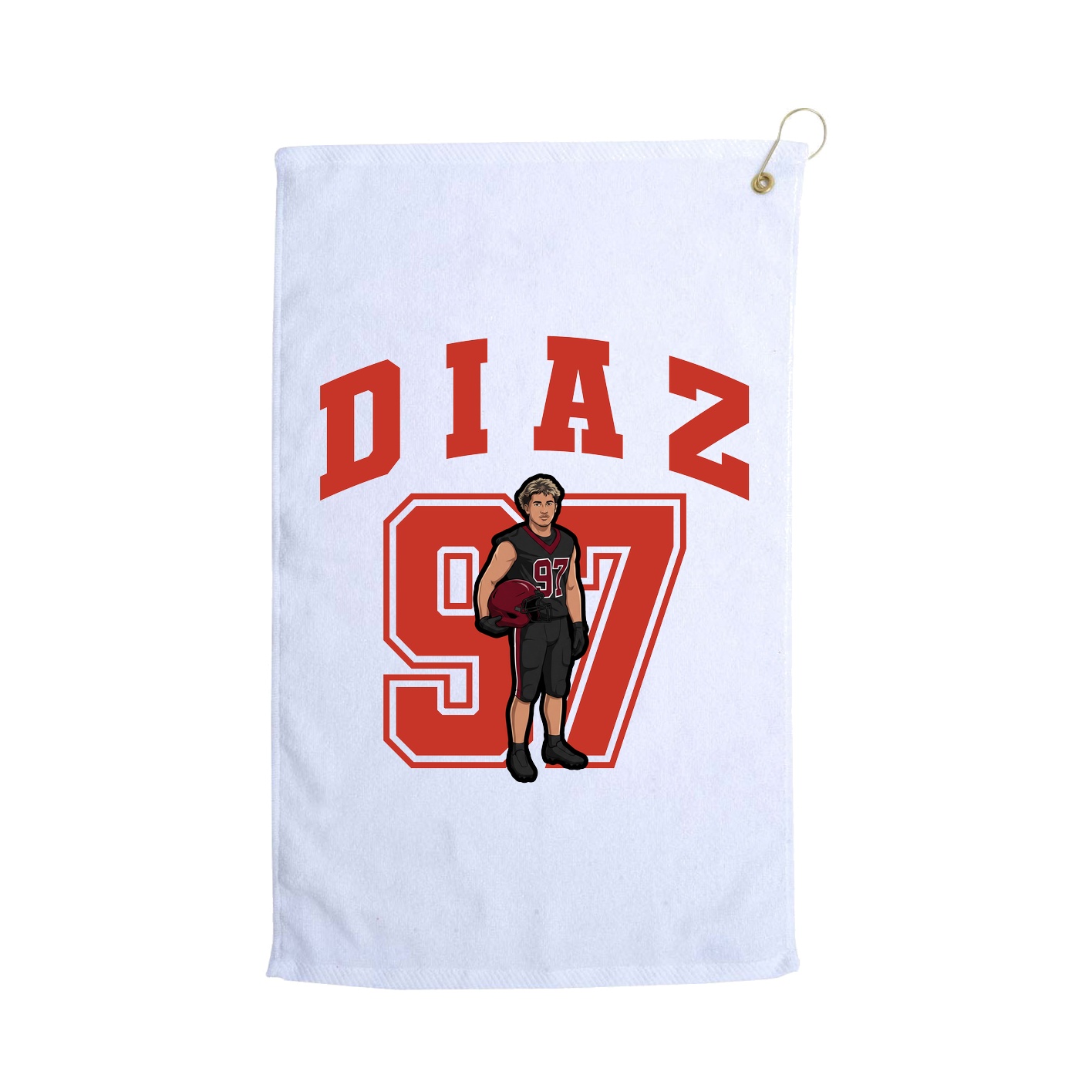Golf Towel — Number in White