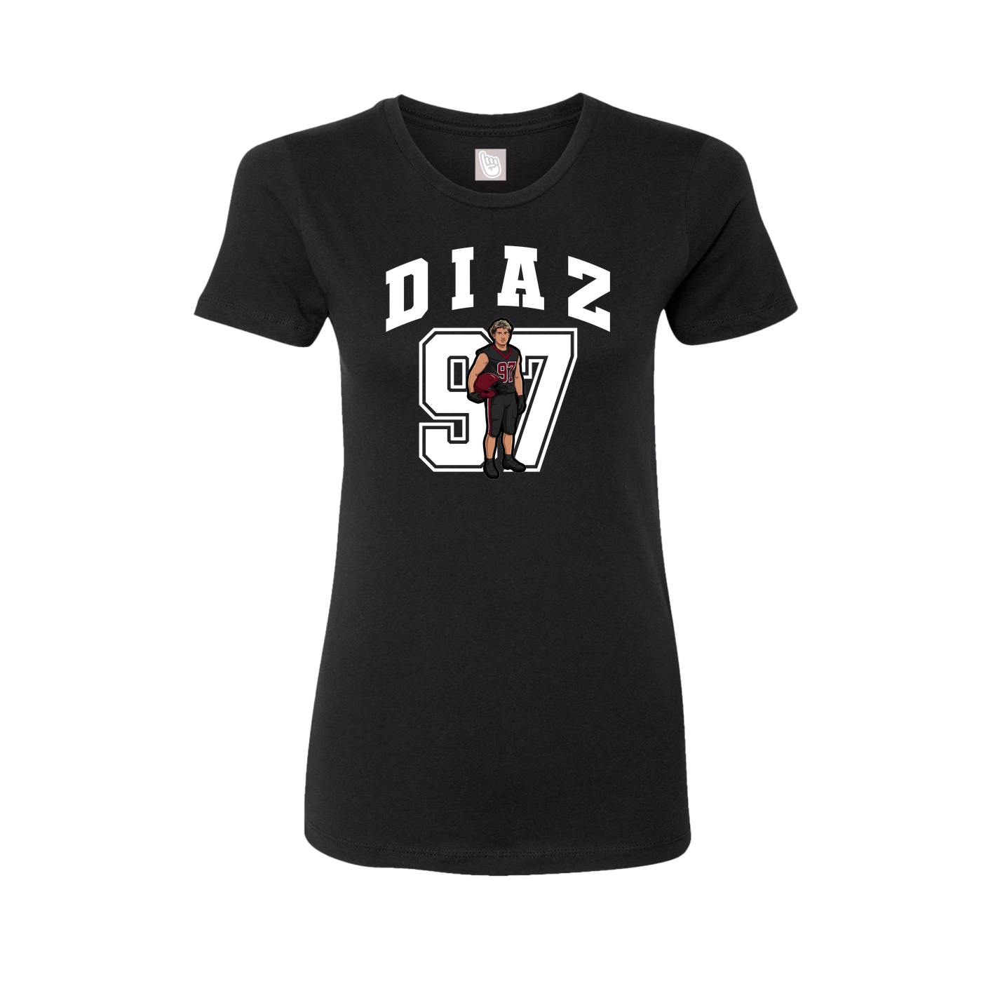Womens Tee — Number in Black