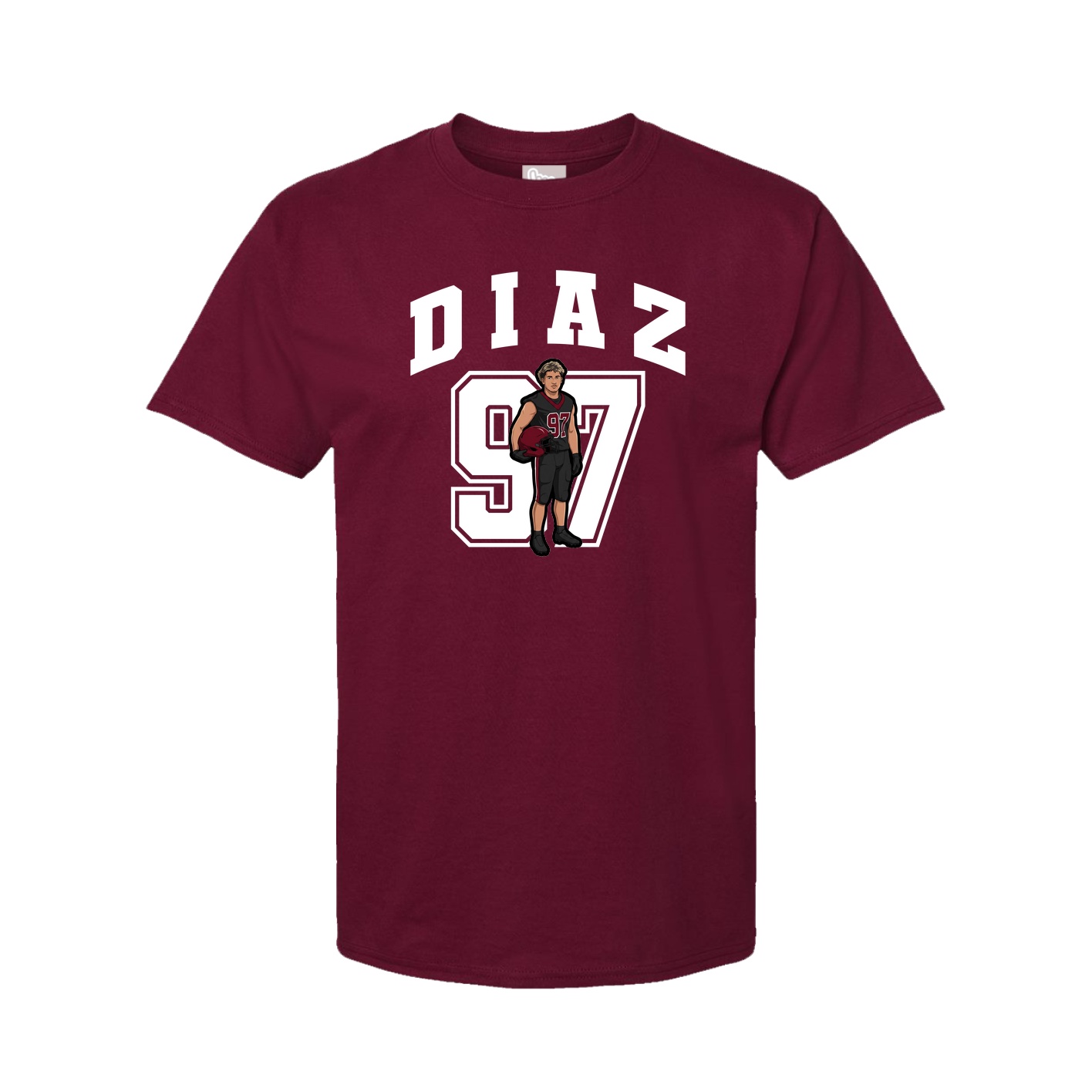 Youth Tee — Number in Cardinal