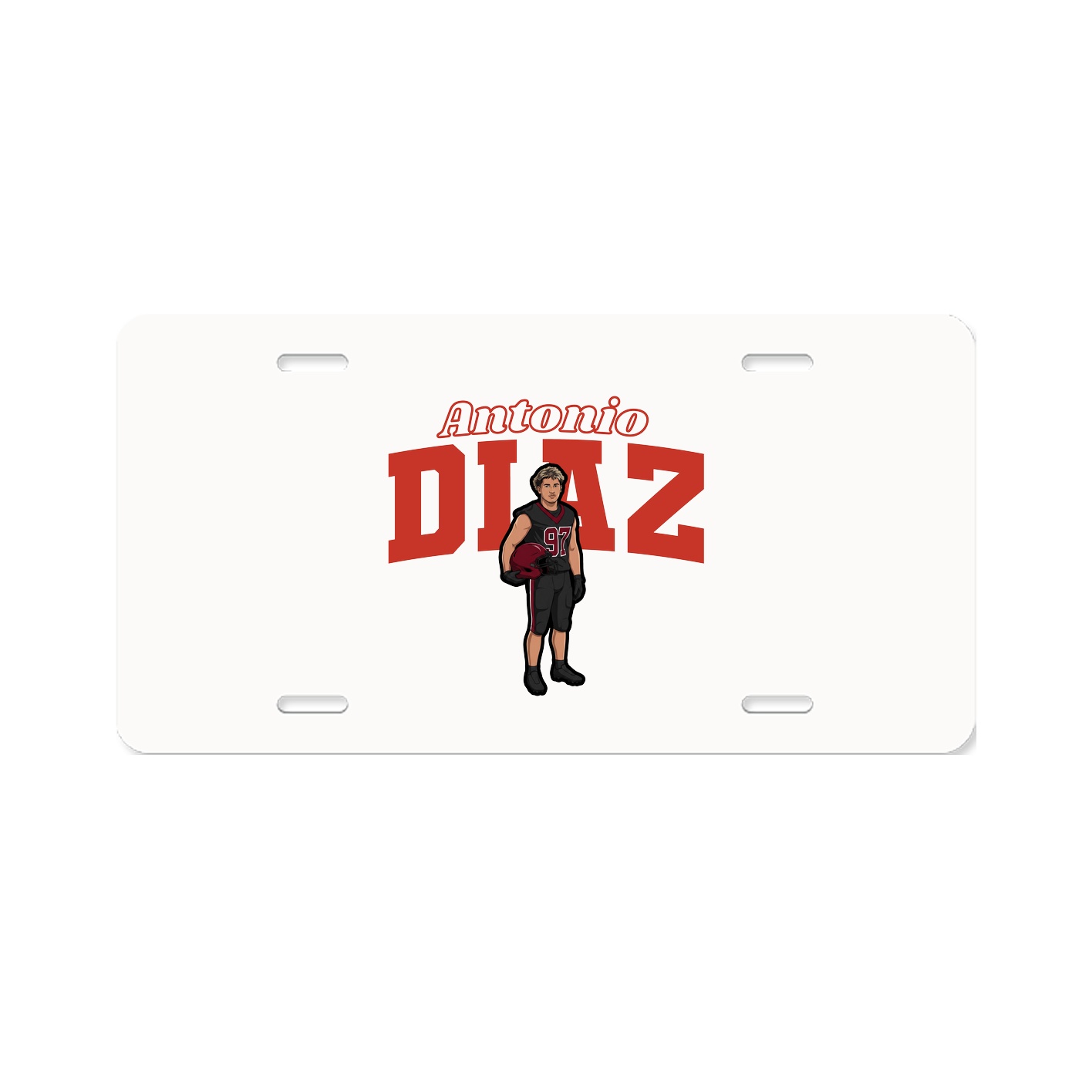 License Plate — Name Arch in Classic