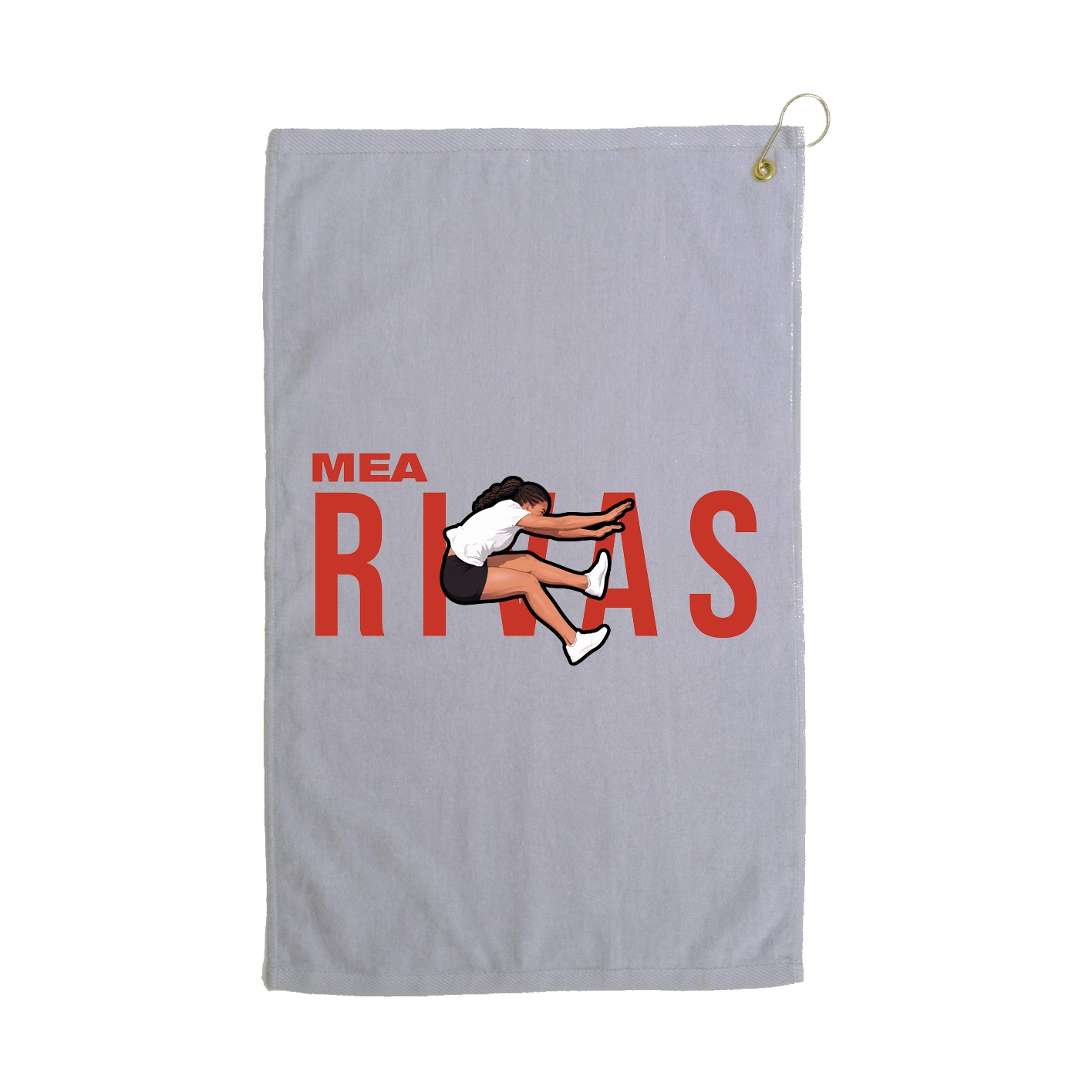 Golf Towel — Player Name in Grey