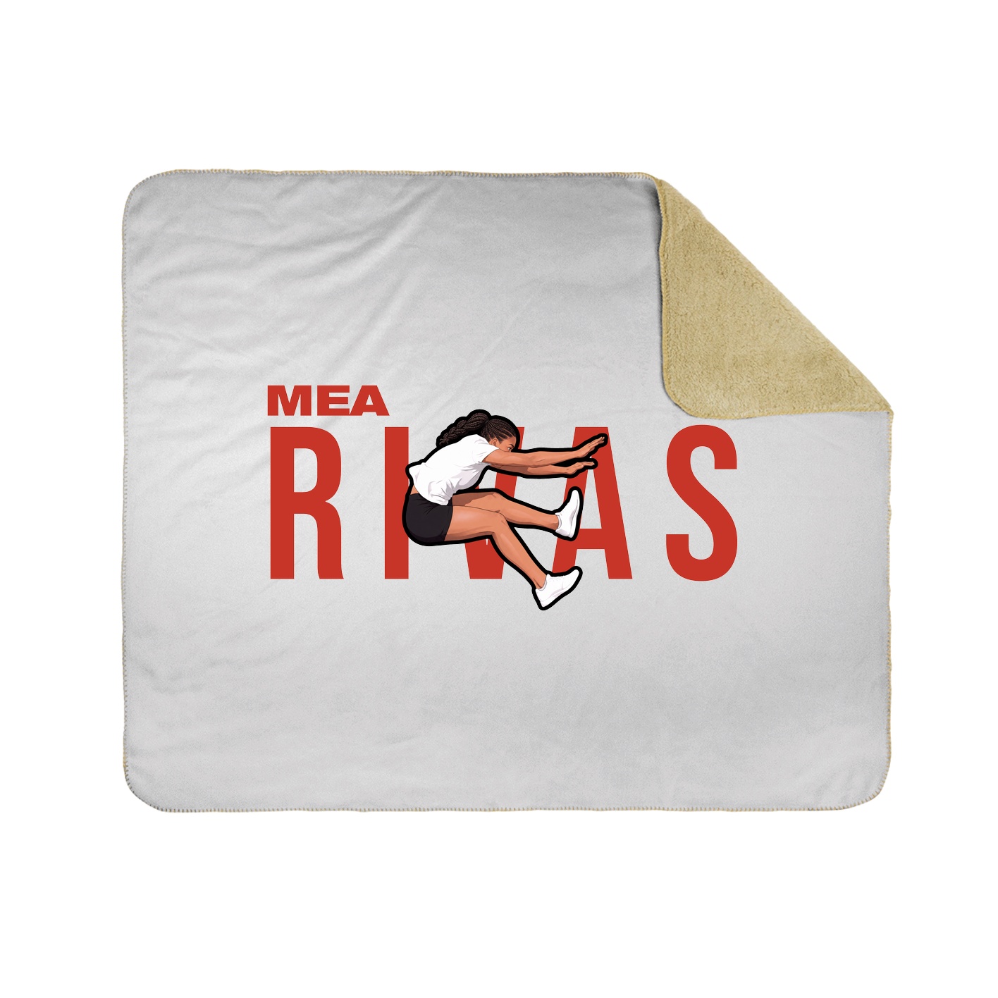 Throw Blanket — Player Name in White