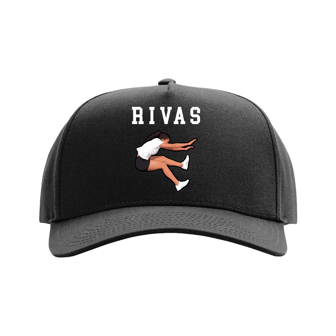 Full Fabric Five-Panel Champ Cap — Shirsey in Black