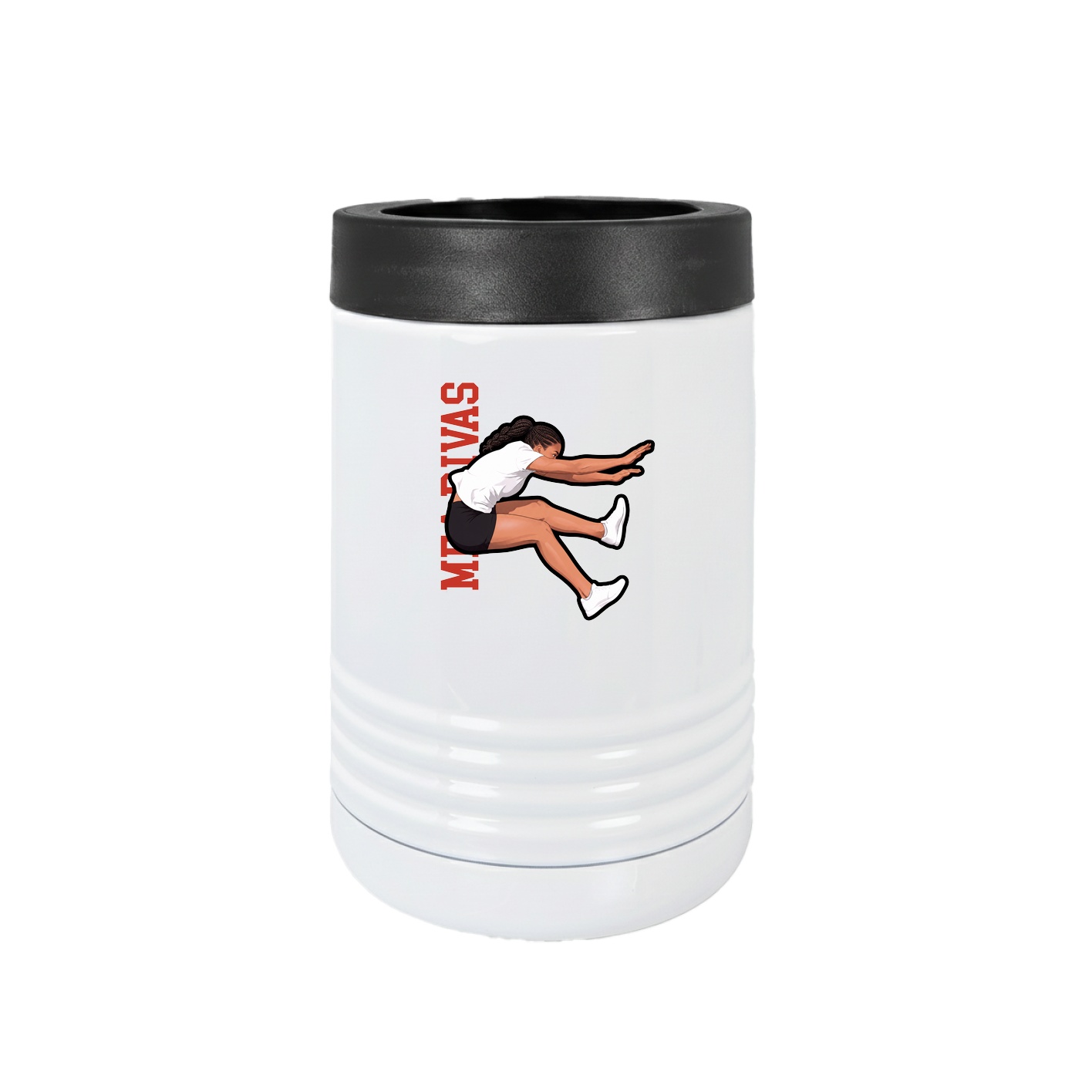 Beverage Holder — Name Vertical in White