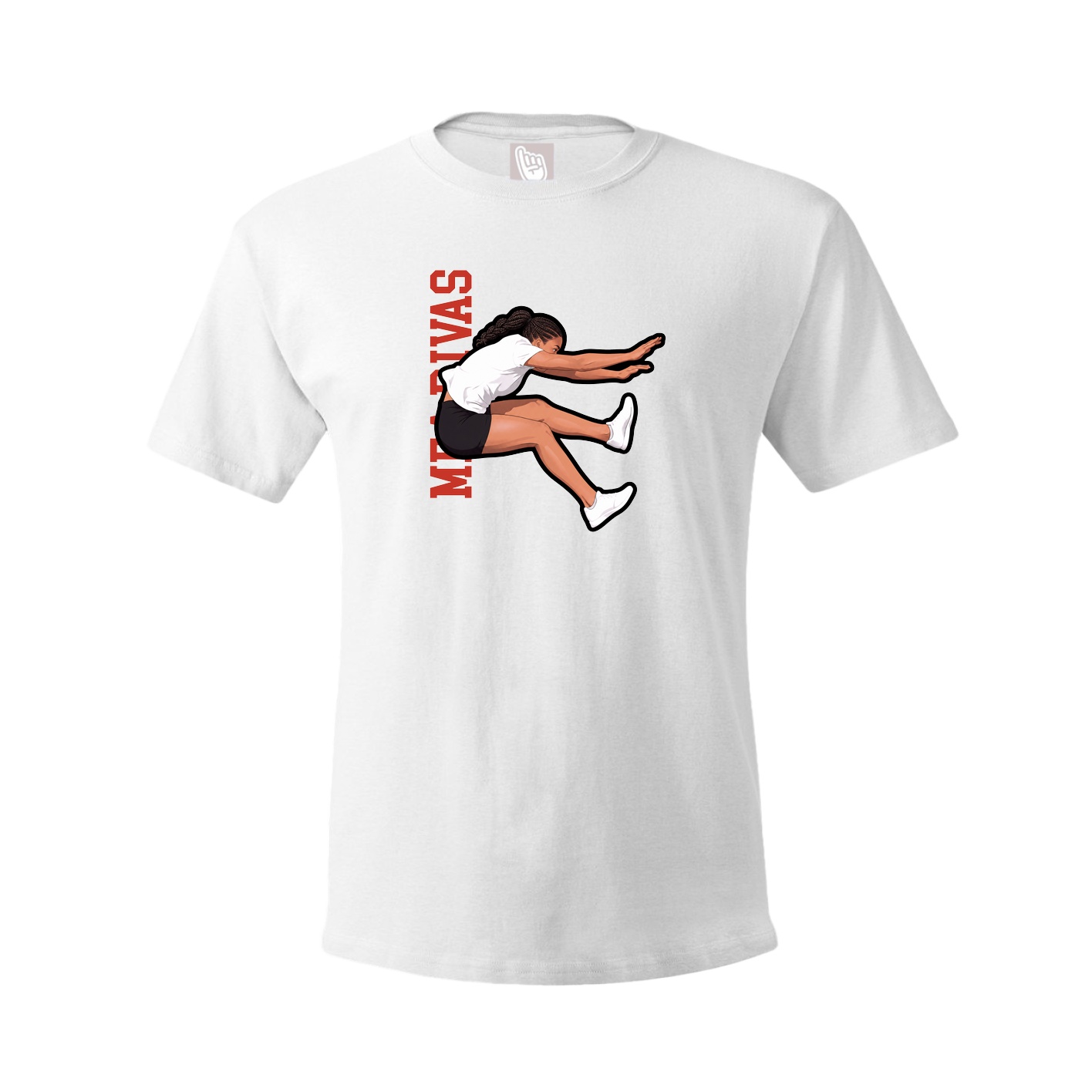 Youth Tee — Name Vertical in White