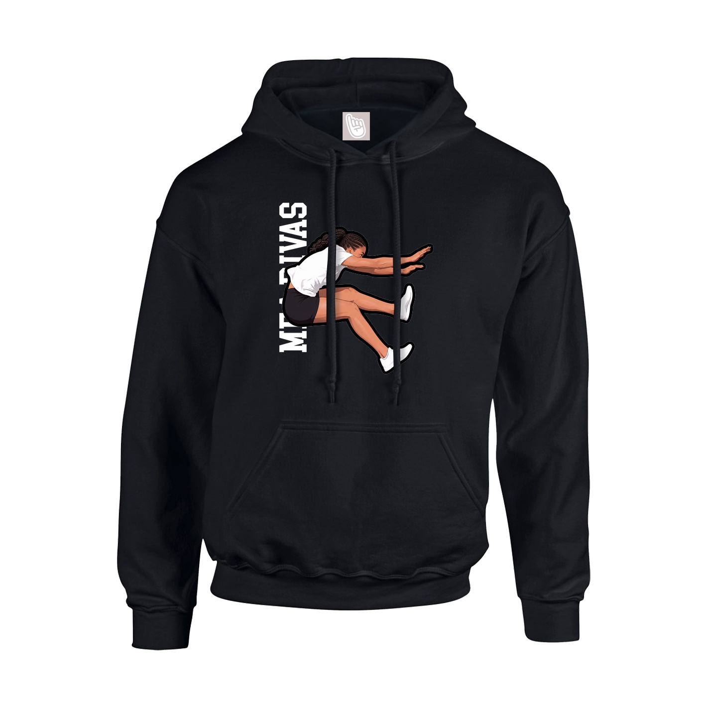 Youth Hoodie — Name Vertical in Black