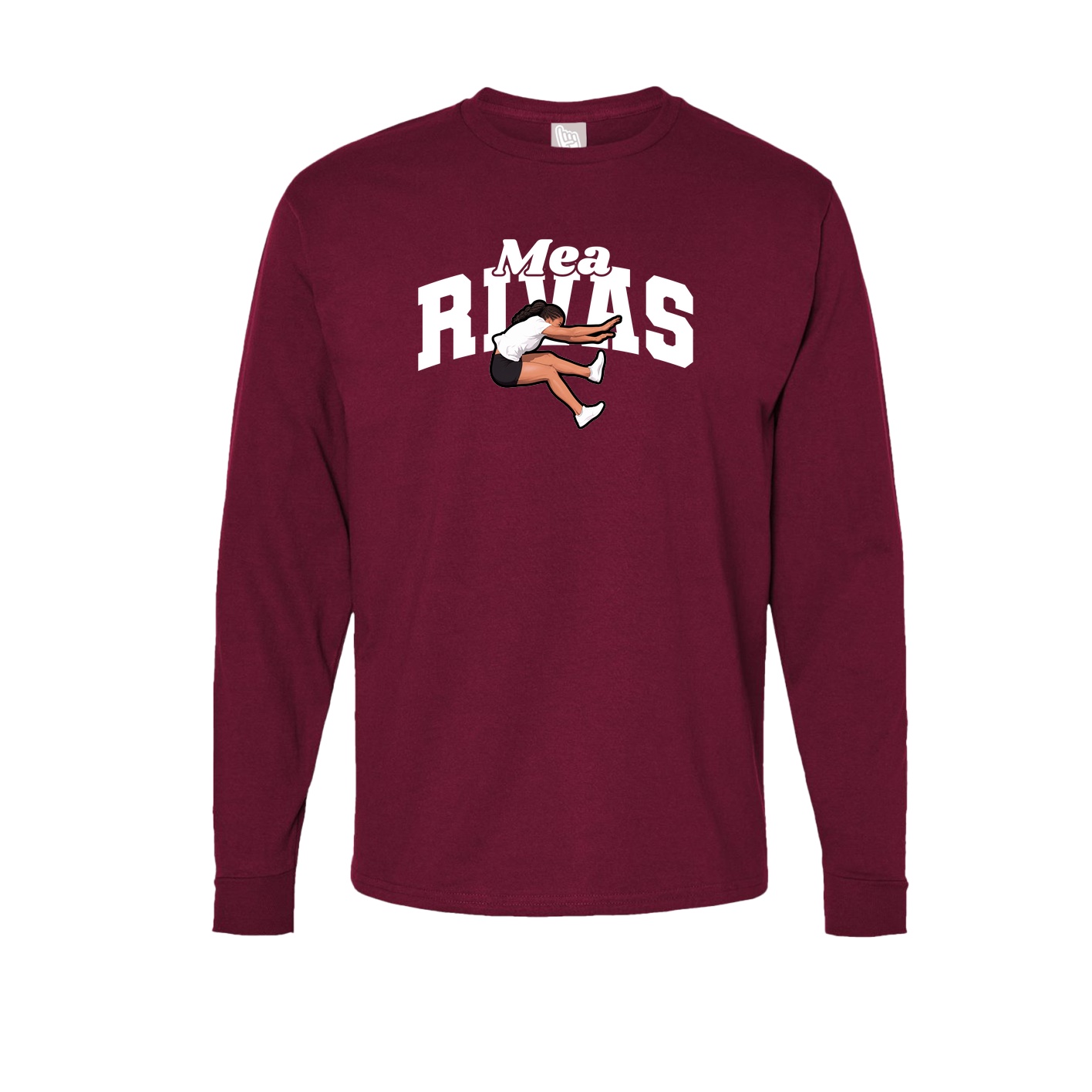 Long Sleeve Tee — Signature Arch in Cardinal