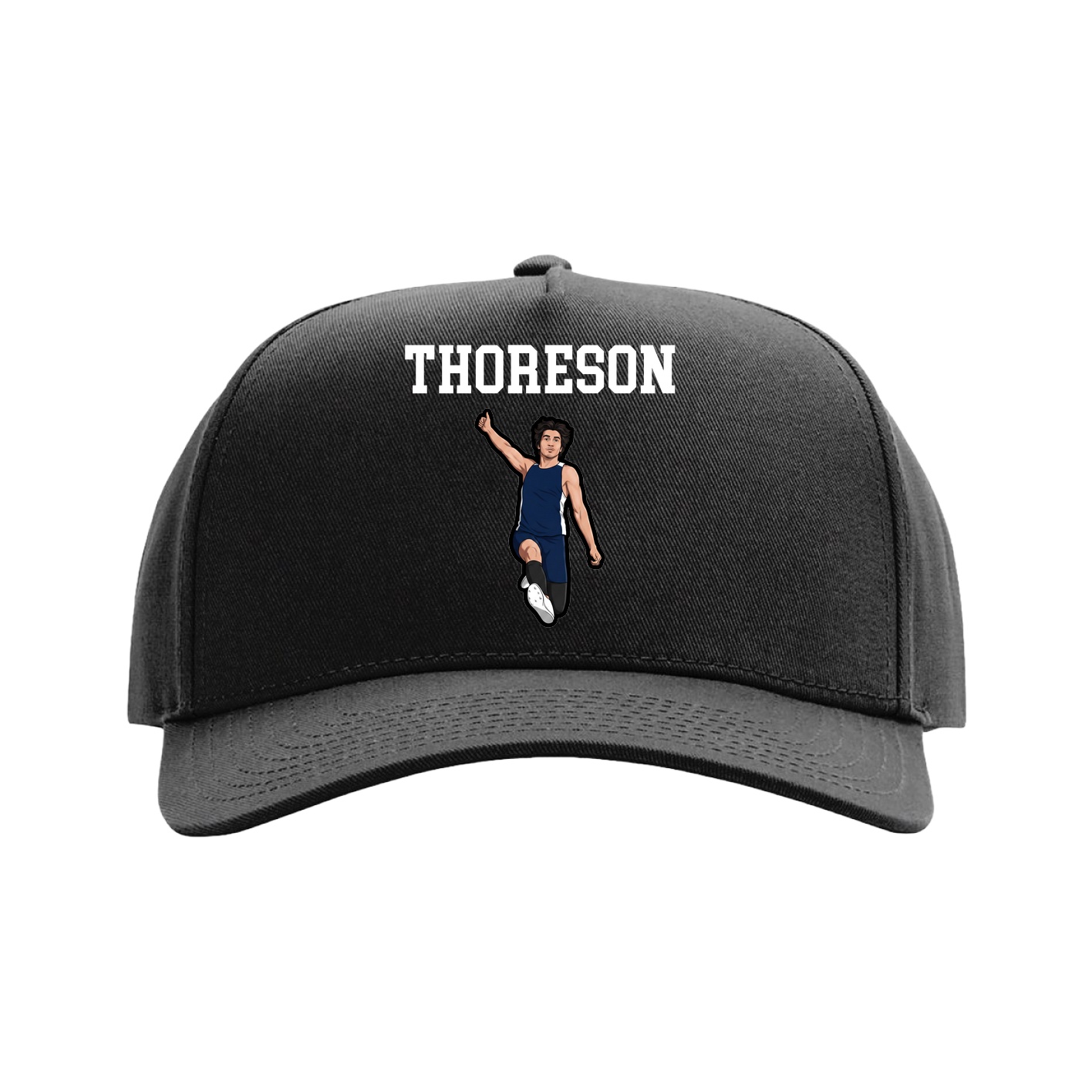 Full Fabric Five-Panel Champ Cap — Shirsey in Black