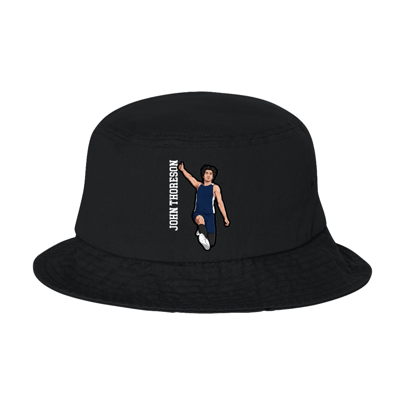 Bucket Cap — Name Vertical in Black
