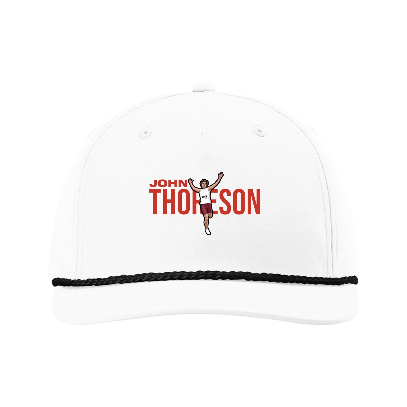 Five-Panel Classic Rope Cap — Player Name in White