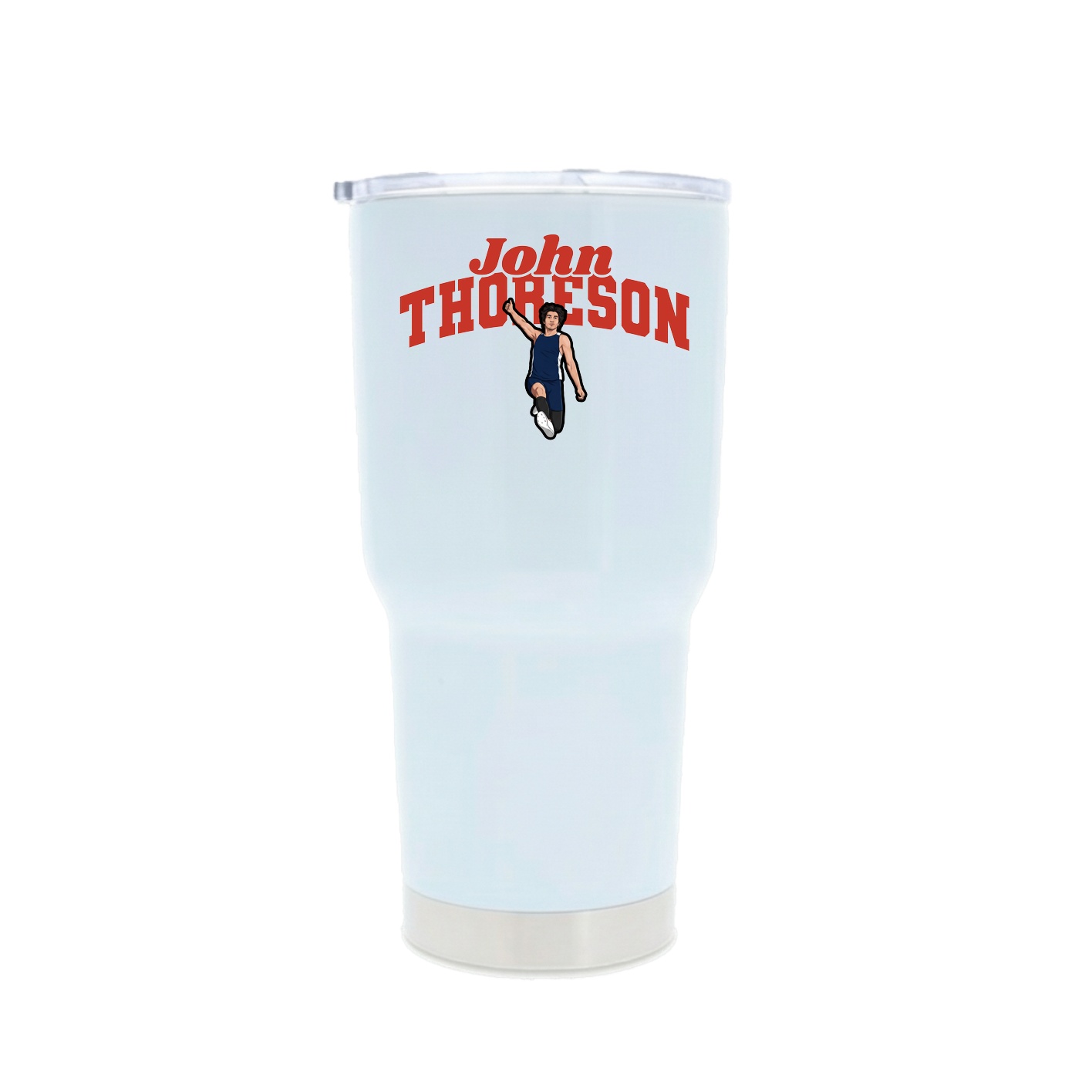 30oz Stainless Steel Tumbler — Signature Arch in White