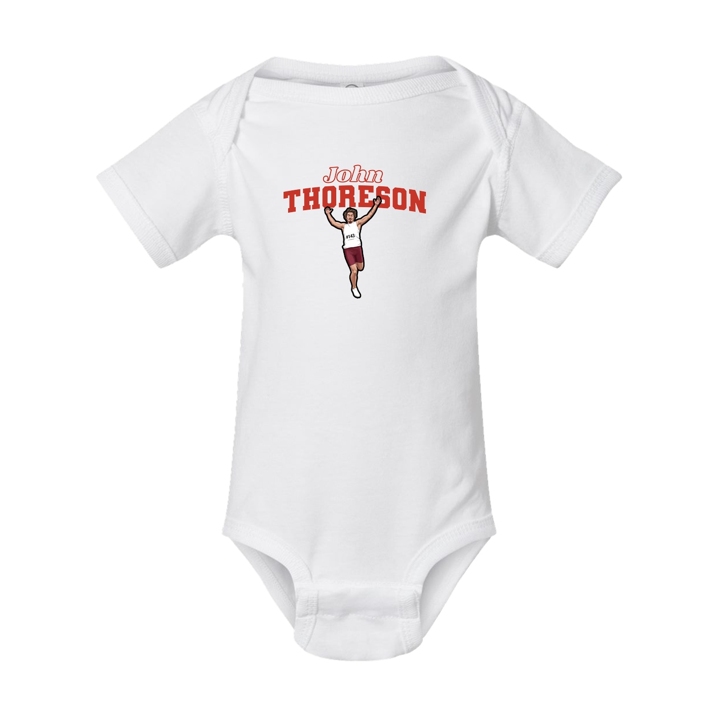 Baby Onesie — Name Arch in White