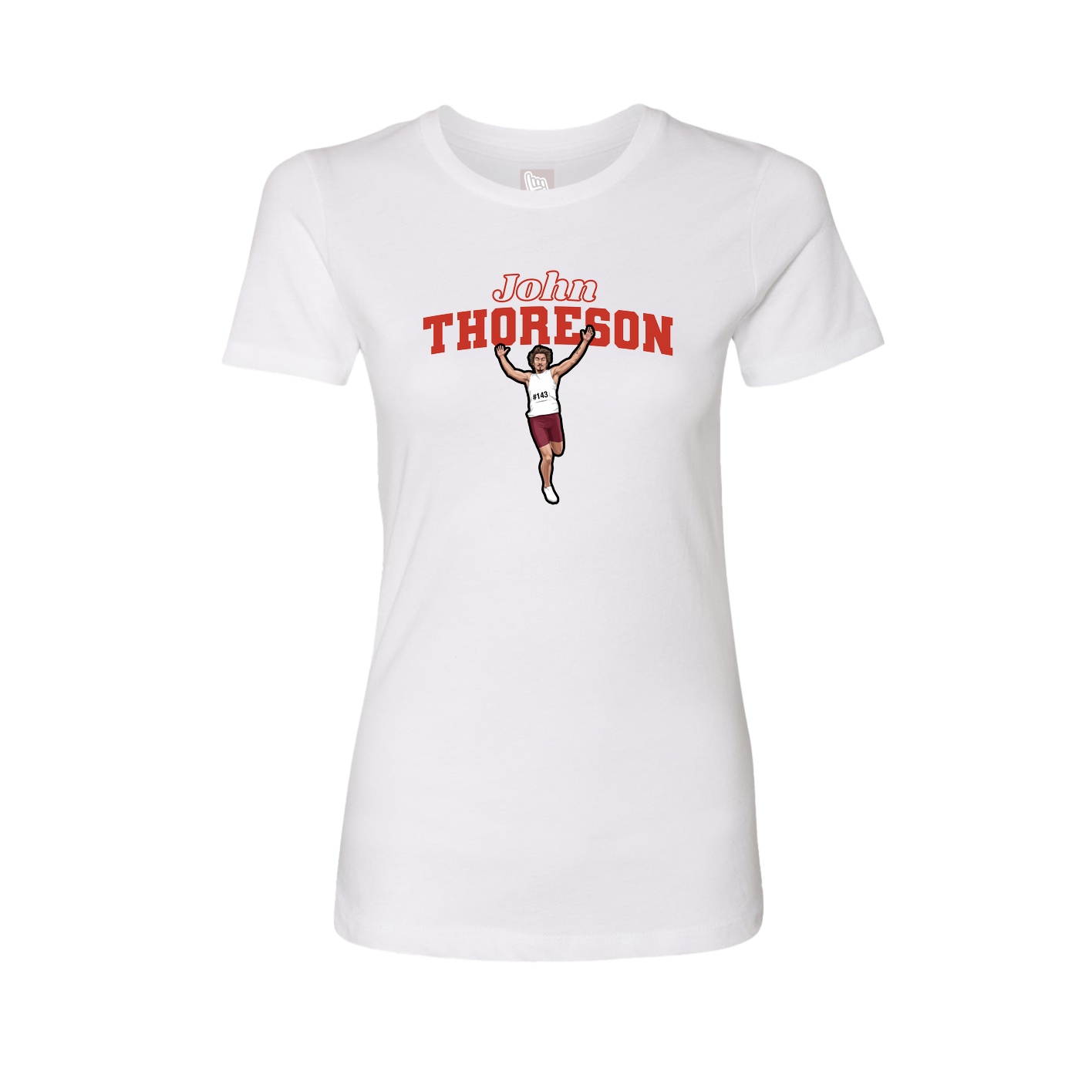 Womens Tee — Name Arch in White