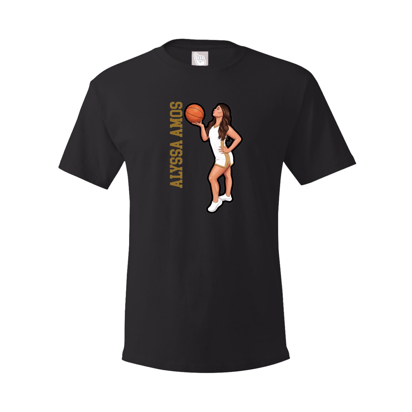 Youth Tee — Name Vertical in Black