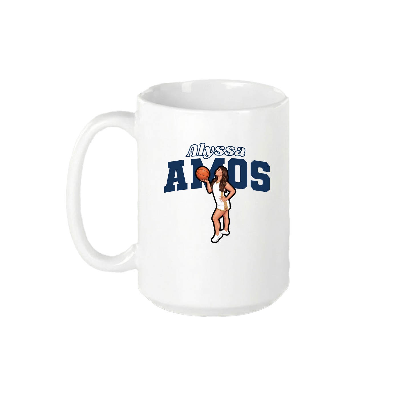 15oz Coffee Mug — Name Arch in White