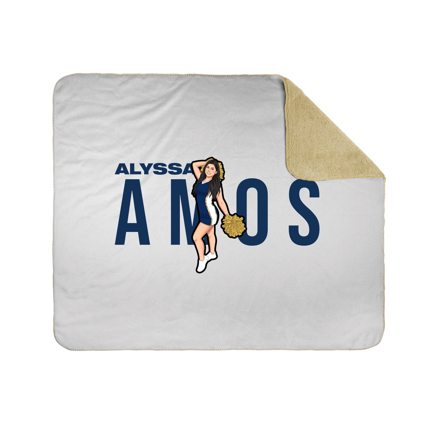 Throw Blanket — Player Name in White