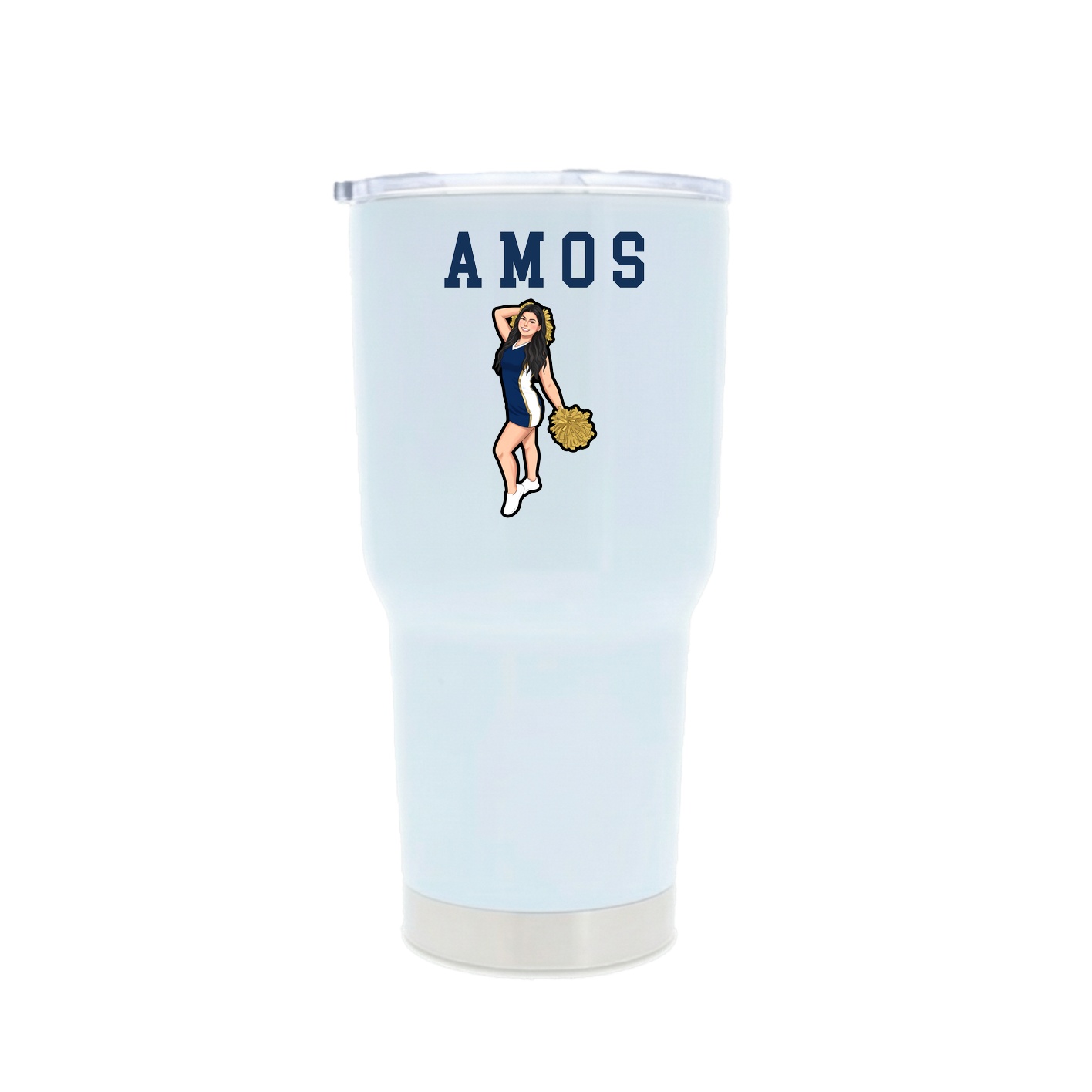 30oz Stainless Steel Tumbler — Shirsey in White