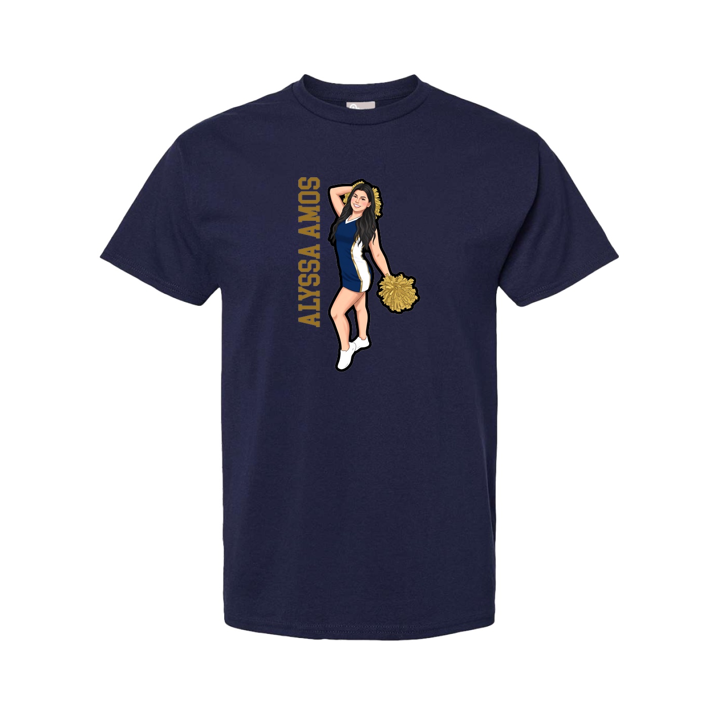 Youth Tee — Name Vertical in Navy