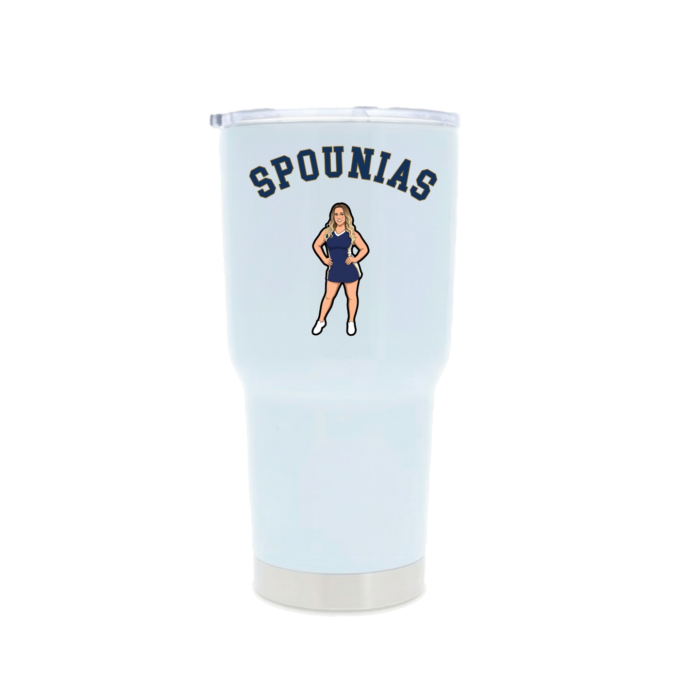 30oz Stainless Steel Tumbler — Shirsey Arch in White