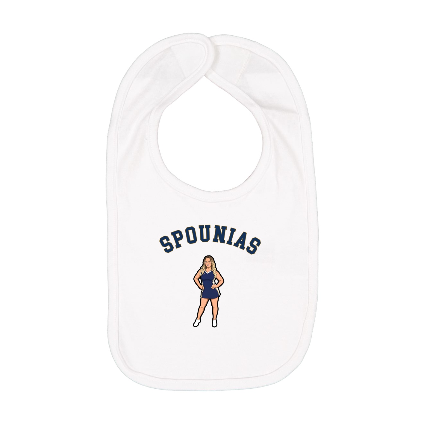 Infant Bib — Shirsey Arch in White