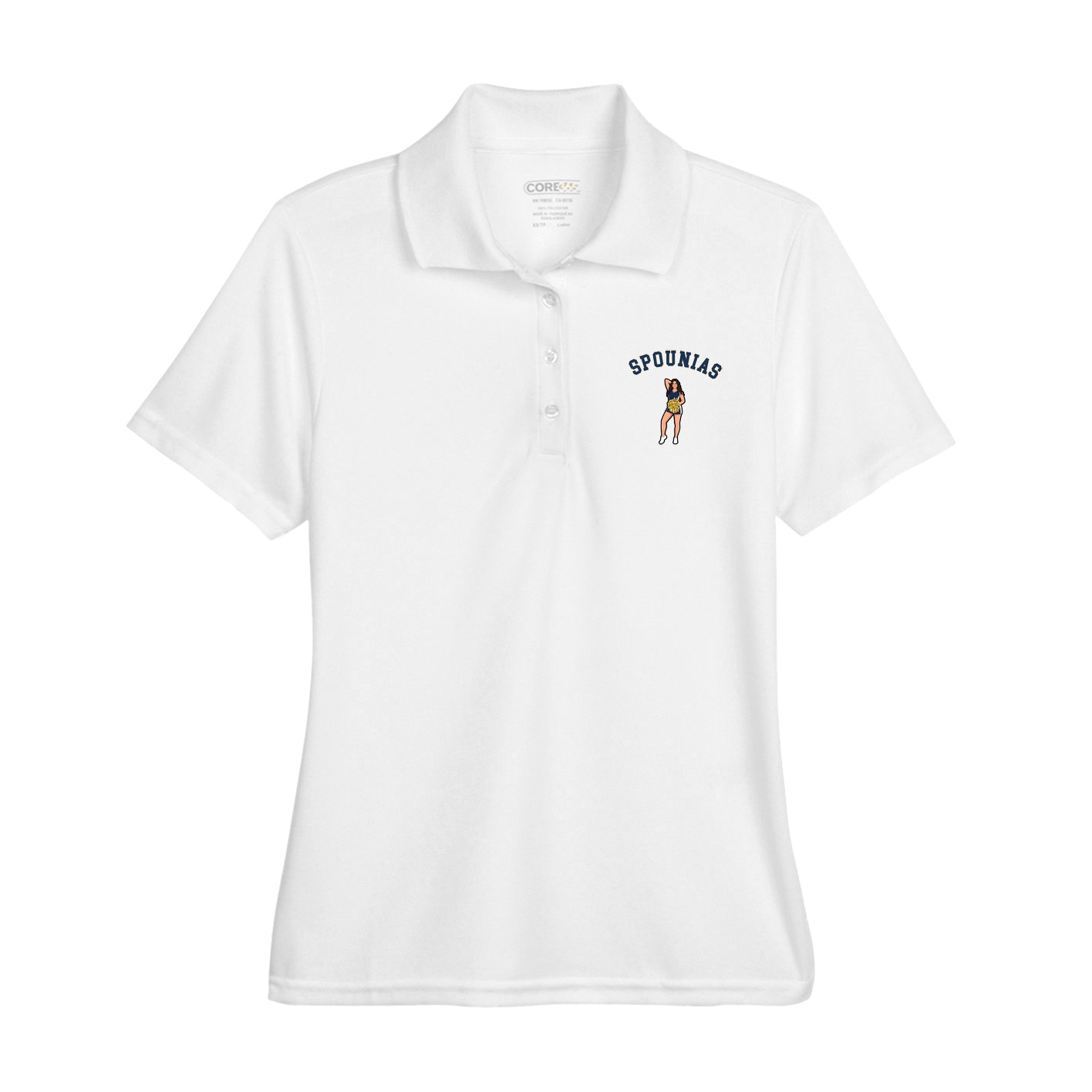 Womens Performance Polo — Shirsey Arch in White