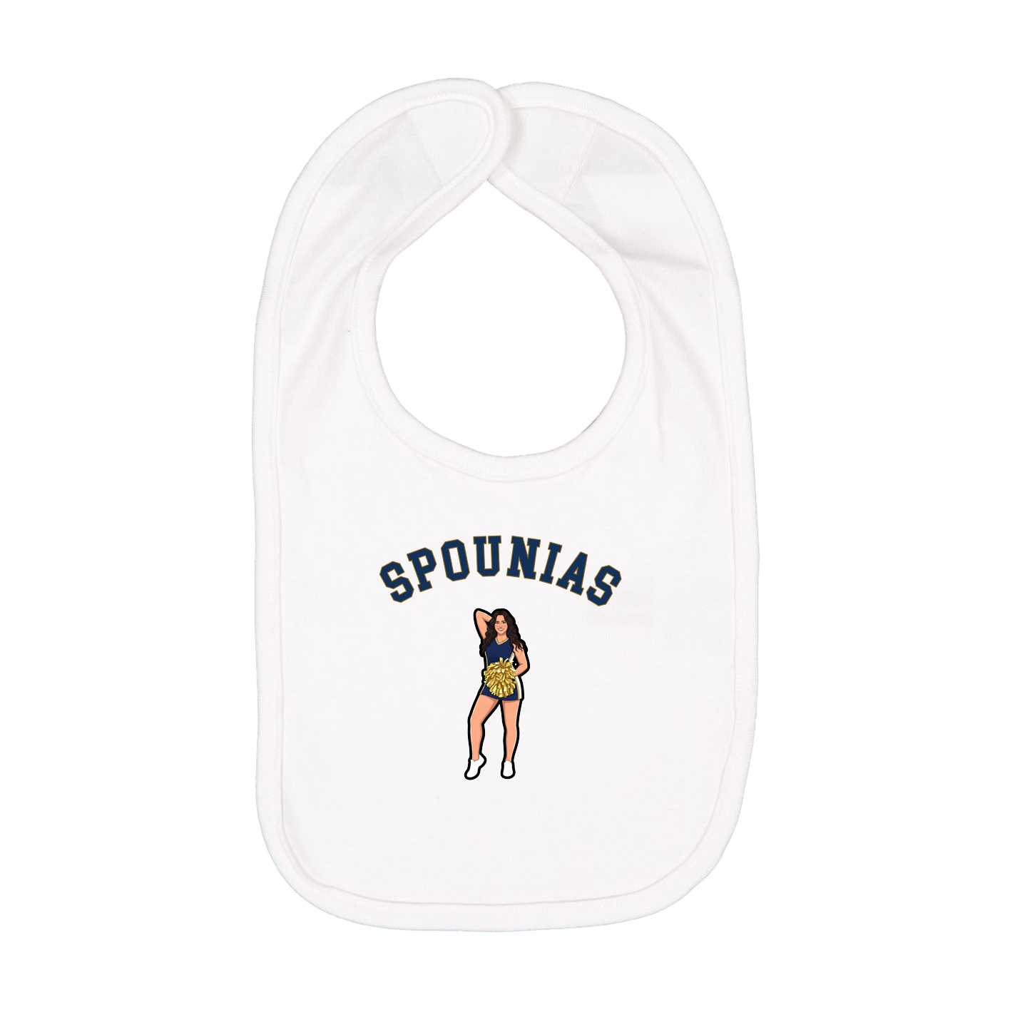 Infant Bib — Shirsey Arch in White