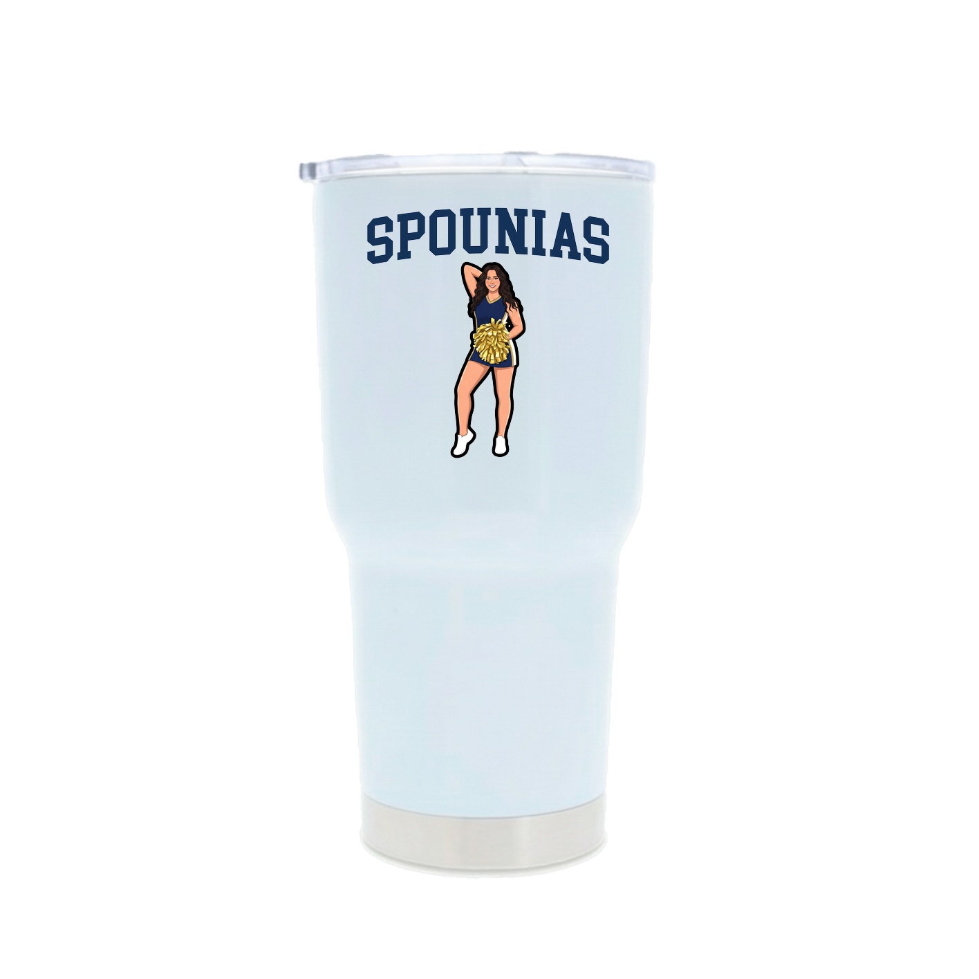 30oz Stainless Steel Tumbler — Shirsey in White