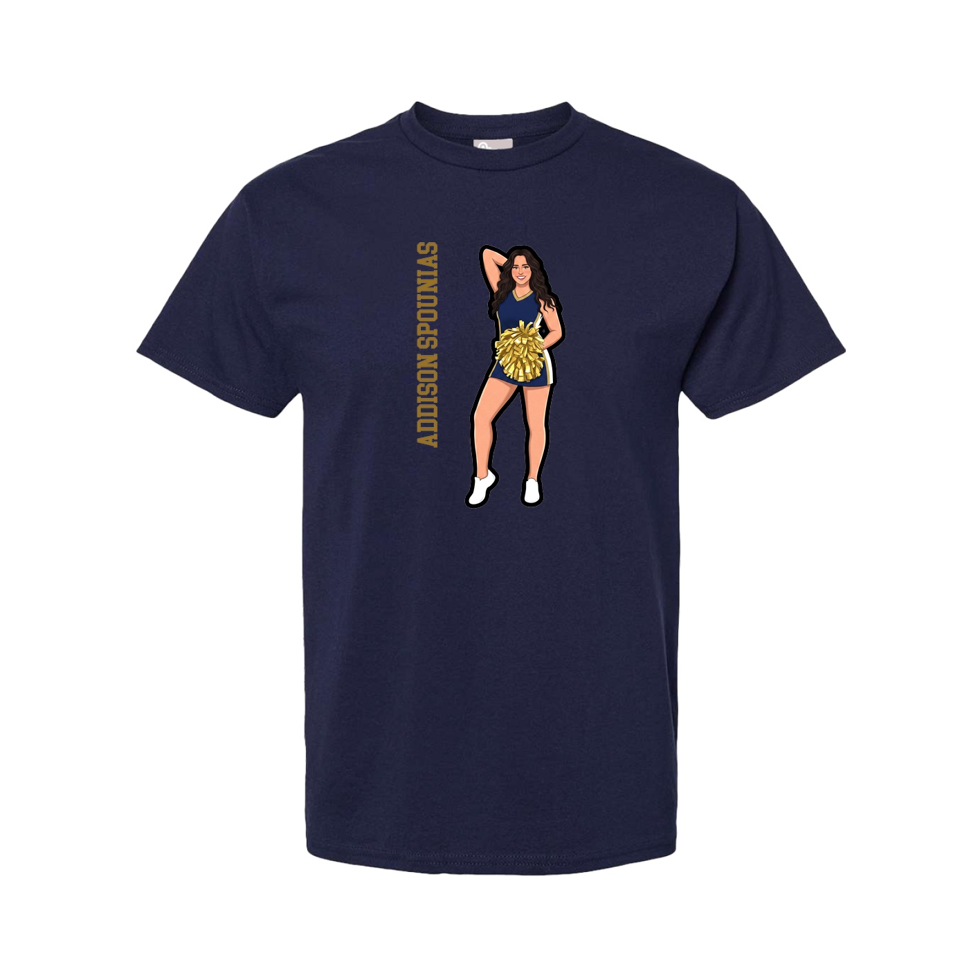 Youth Tee — Name Vertical in Navy