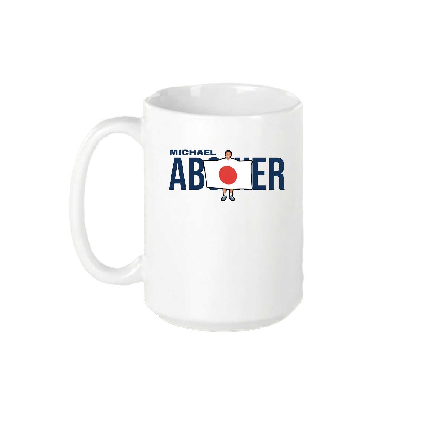 15oz Coffee Mug — Player Name in White
