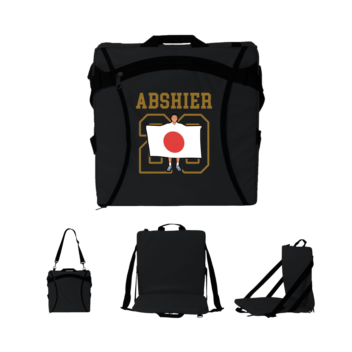 Folding Stadium Seat — Shirsey in Black