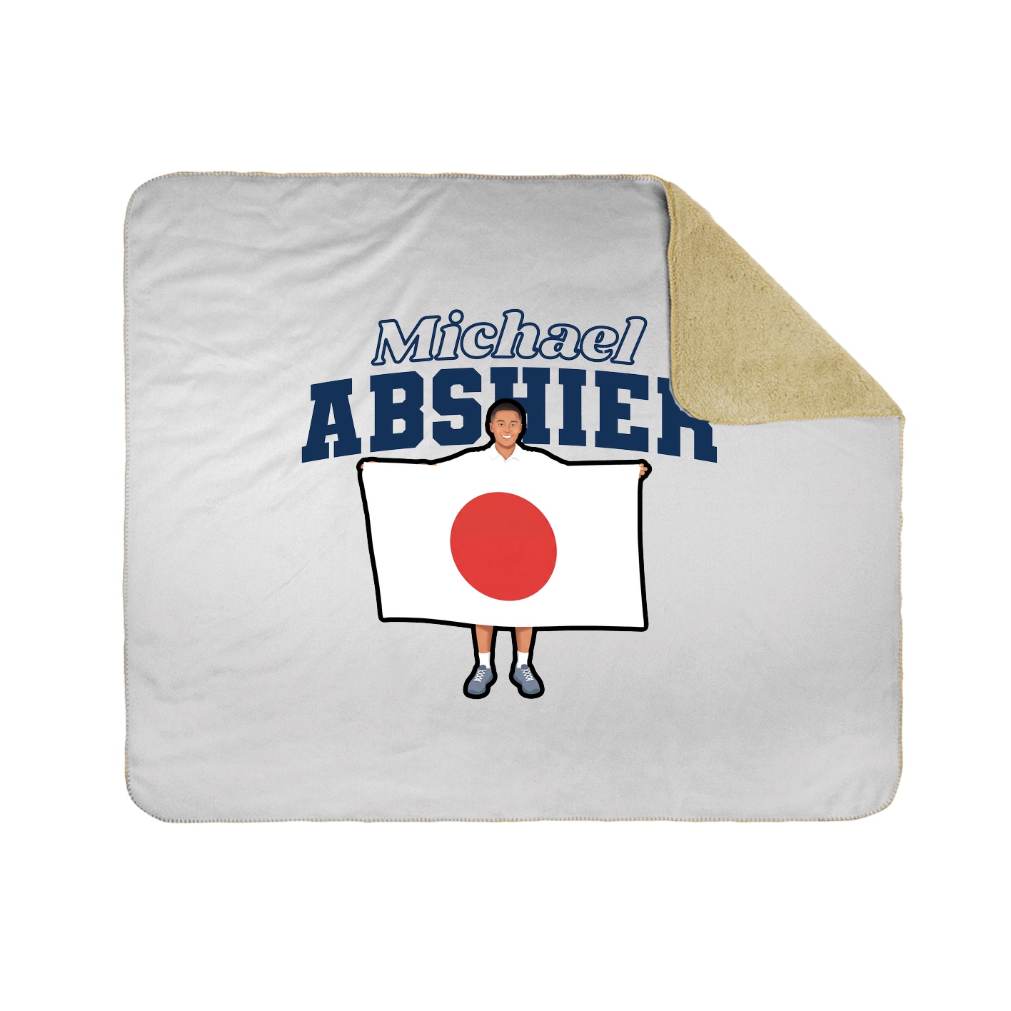 Throw Blanket — Name Arch in White
