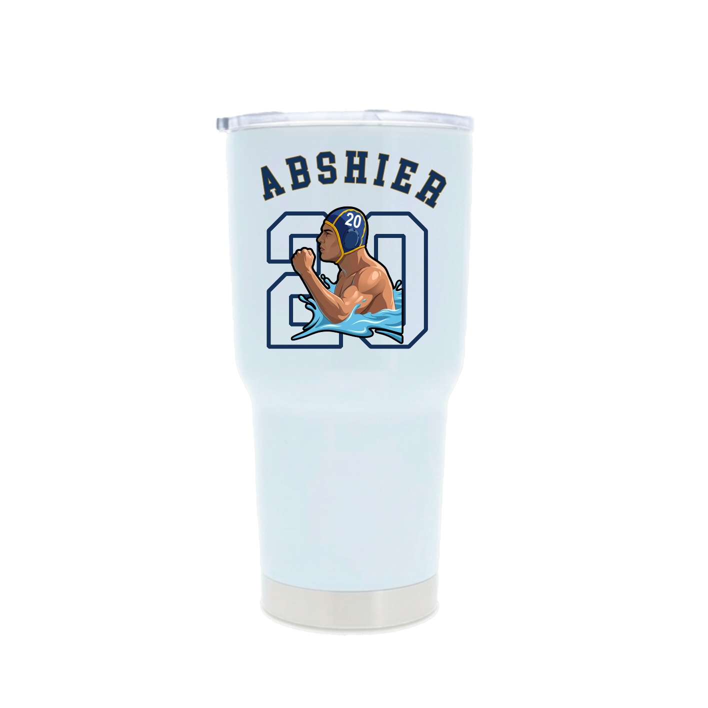 30oz Stainless Steel Tumbler — Shirsey Arch in White