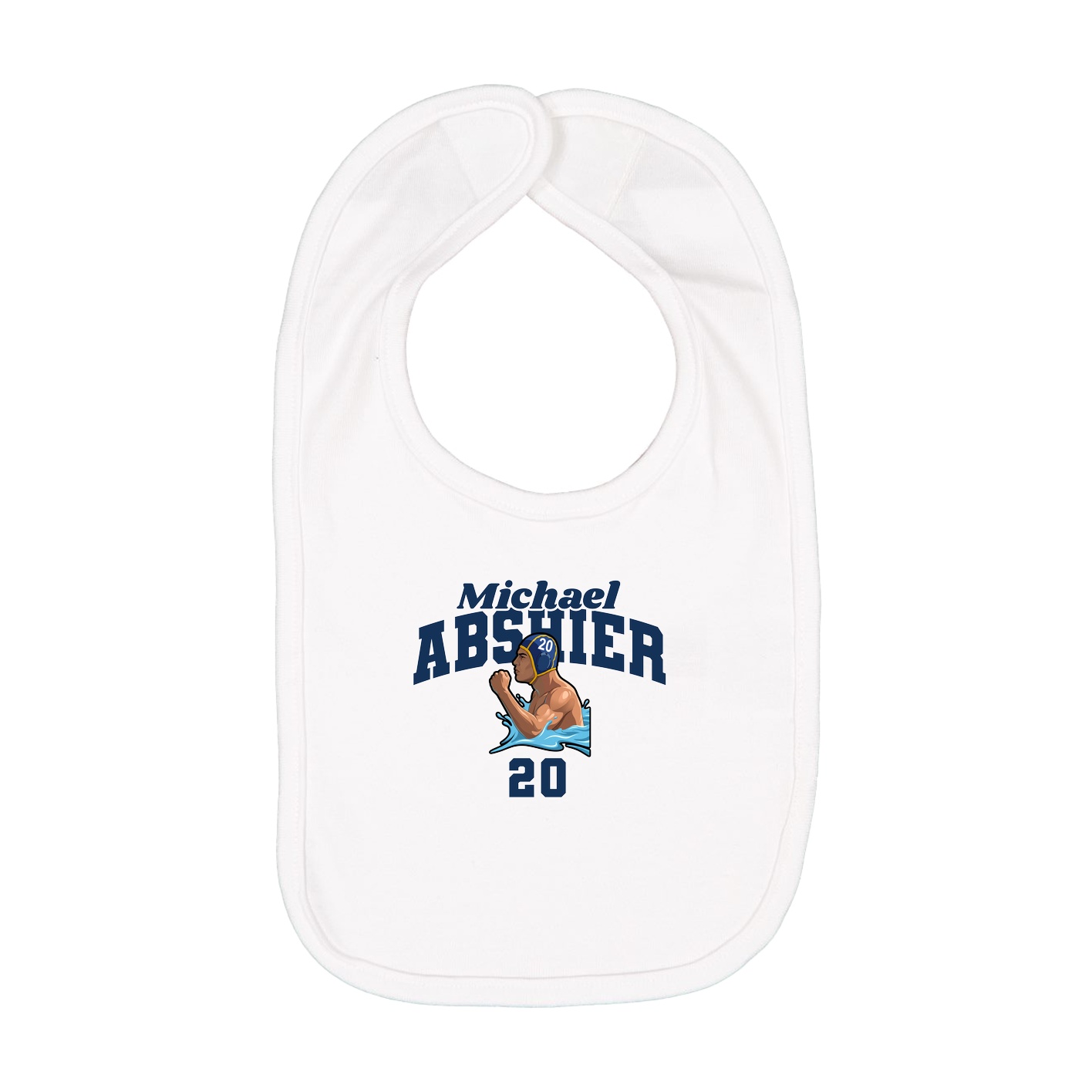 Infant Bib — Signature Arch in White