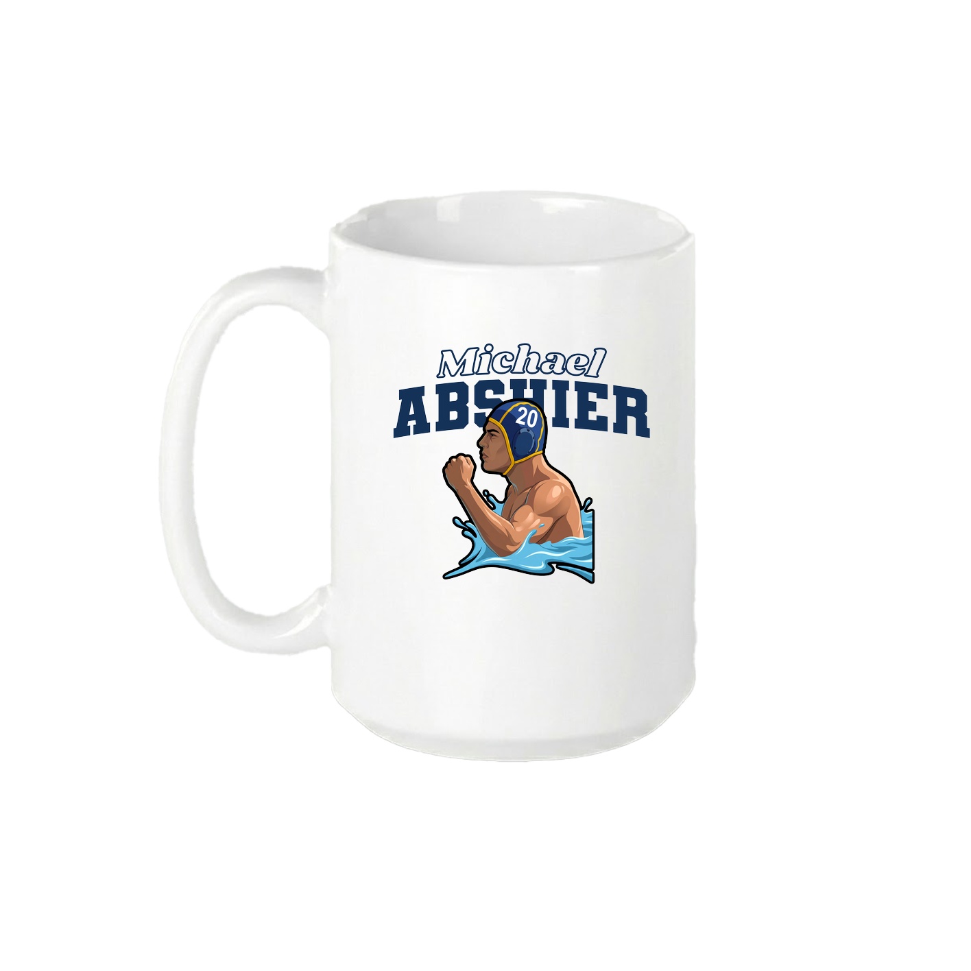 15oz Coffee Mug — Name Arch in White